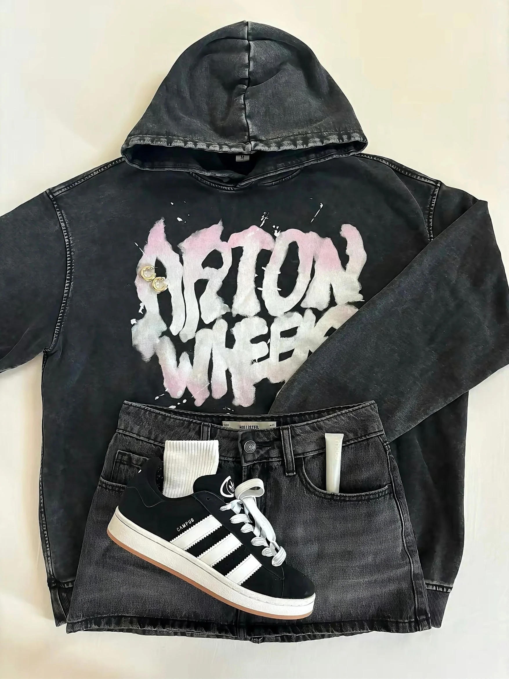 ARTONWHEELS Graff washed hoodie