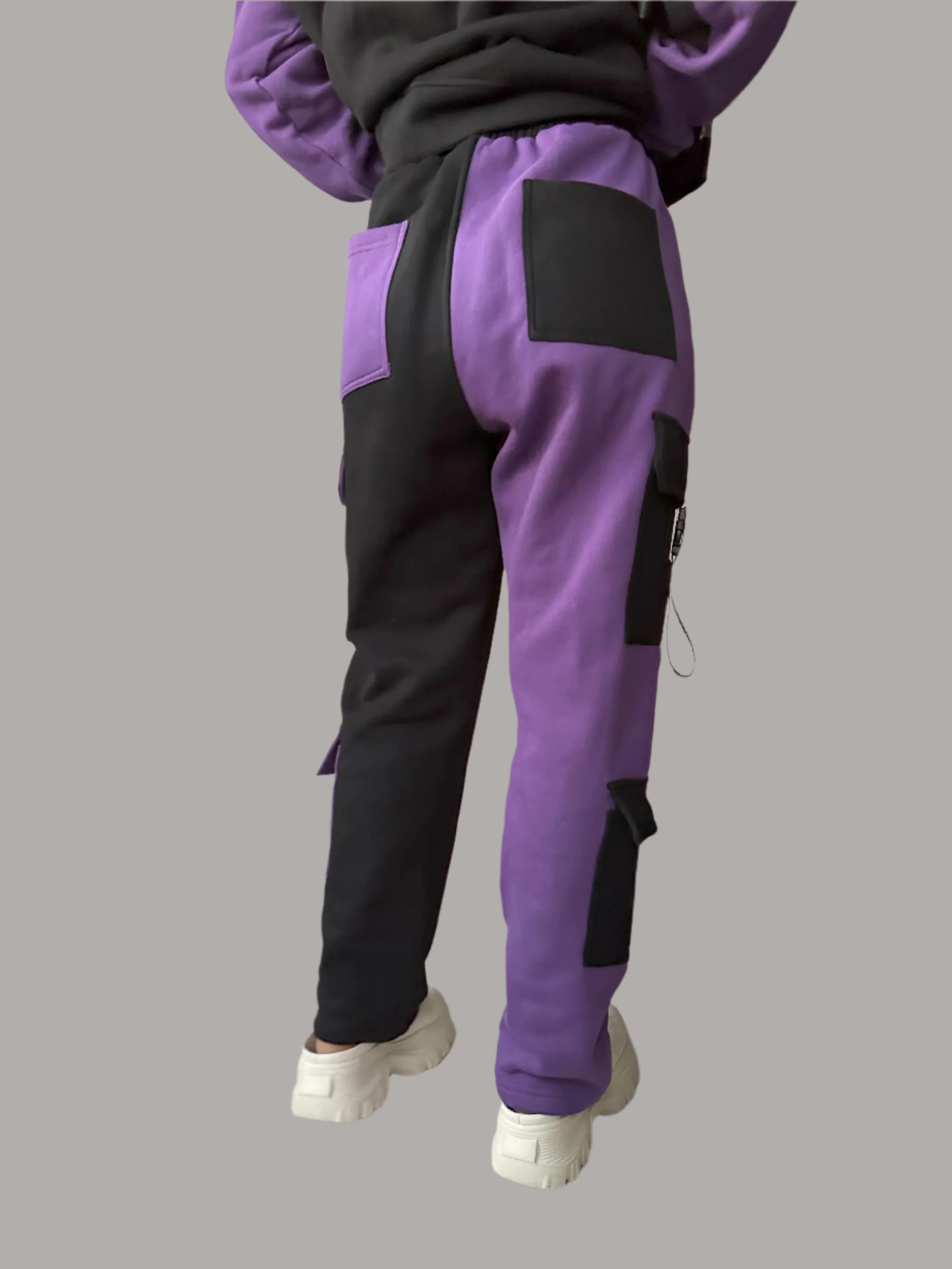 PURPLE & BLACK SWEATPANTS!