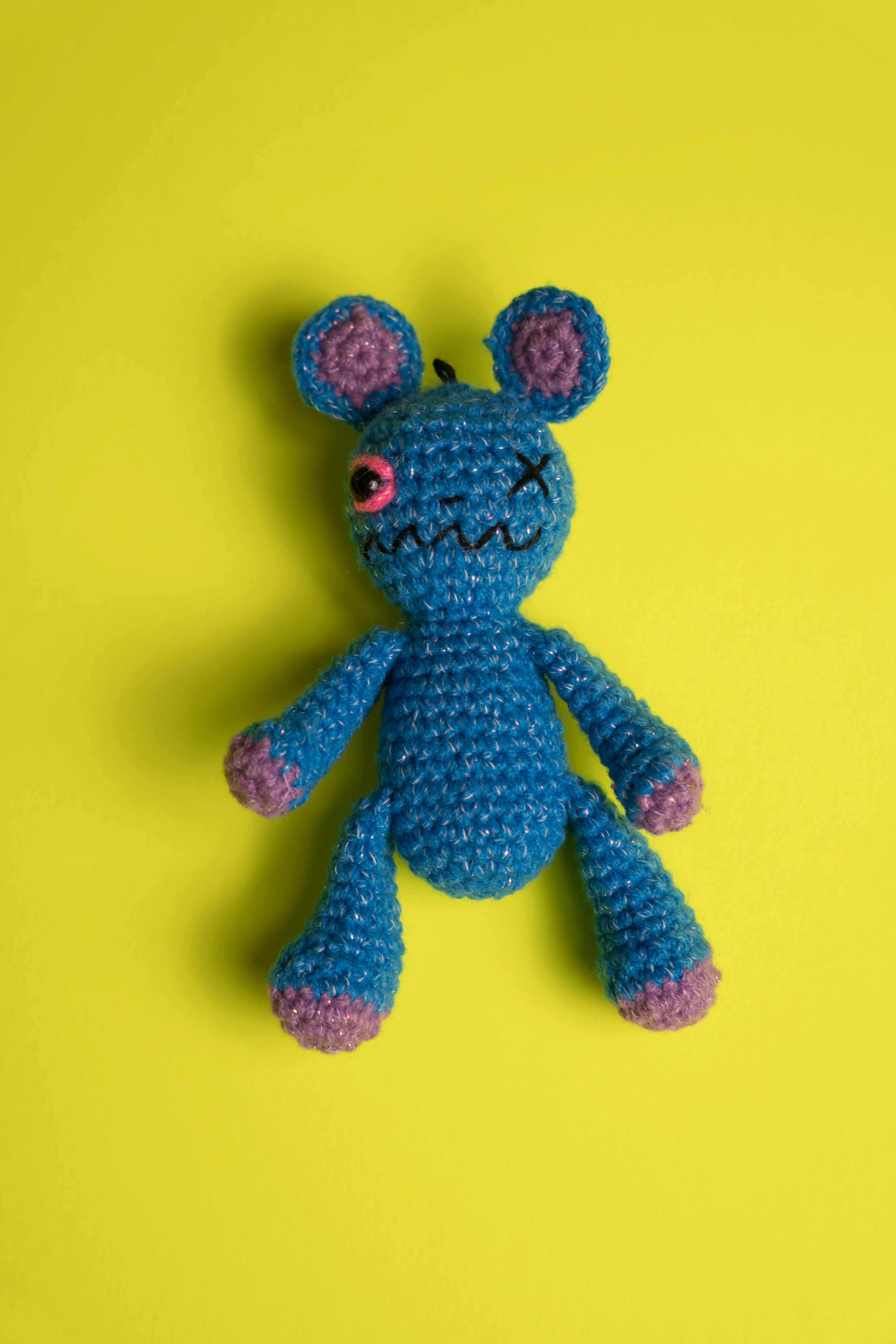 AMIGURUMI CROCHET SILICONE STRAP BLUE