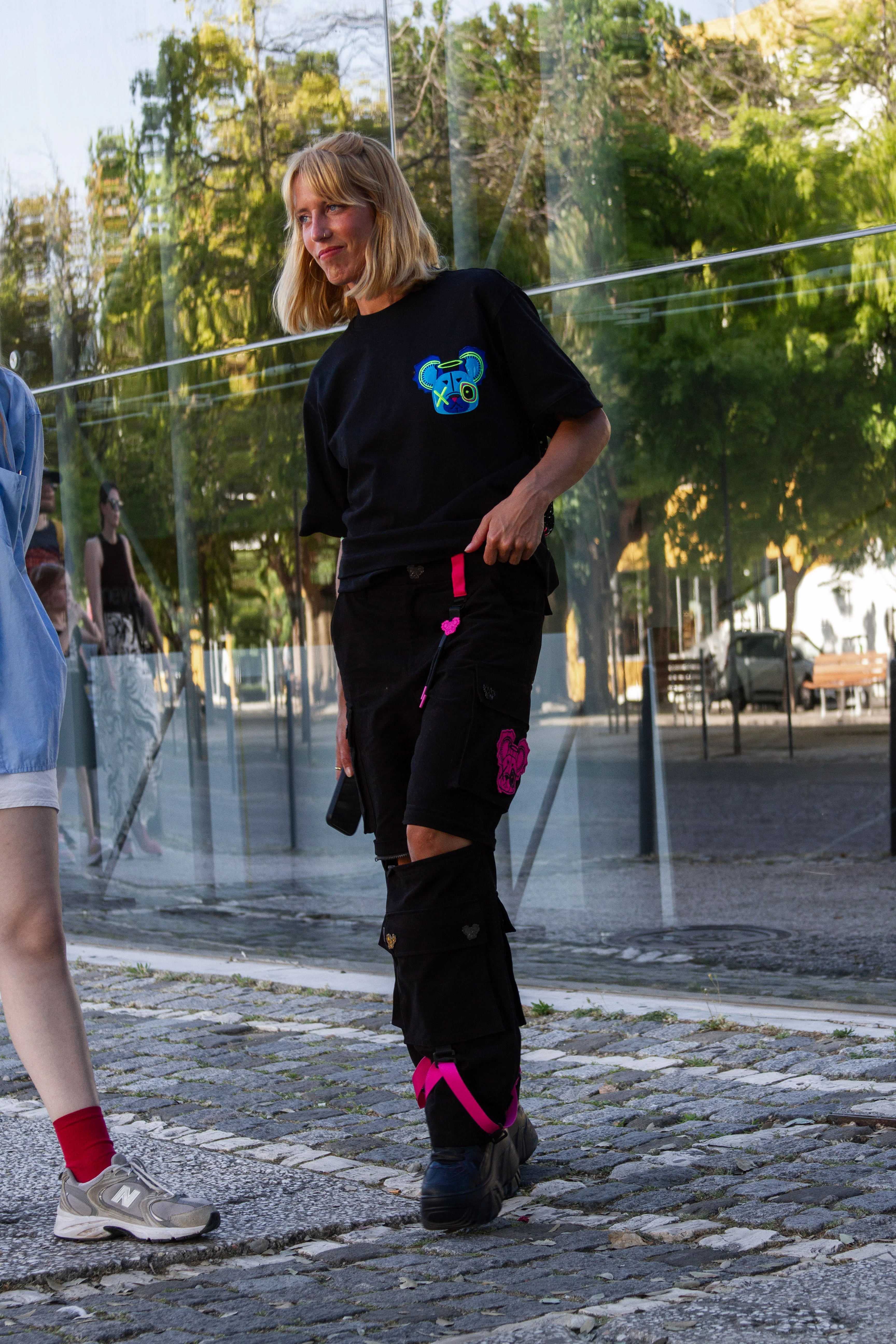 CARGO NR PANTS BLACK & PINK