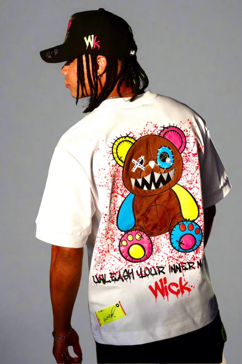 BEAR WHITE NR OVERSIZED T-SHIRT!