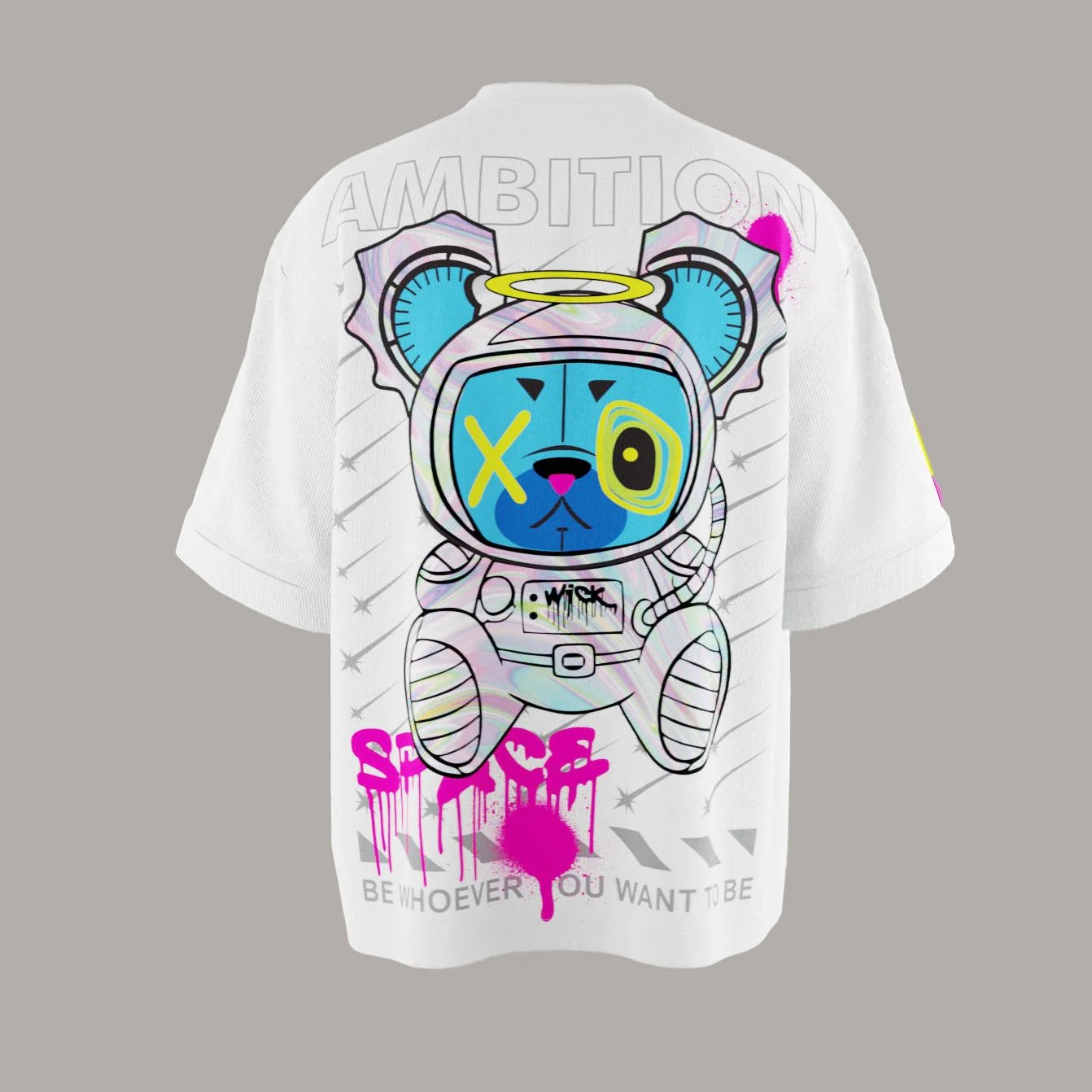 SPACE WHITE OVERSIZED T-SHIRT!