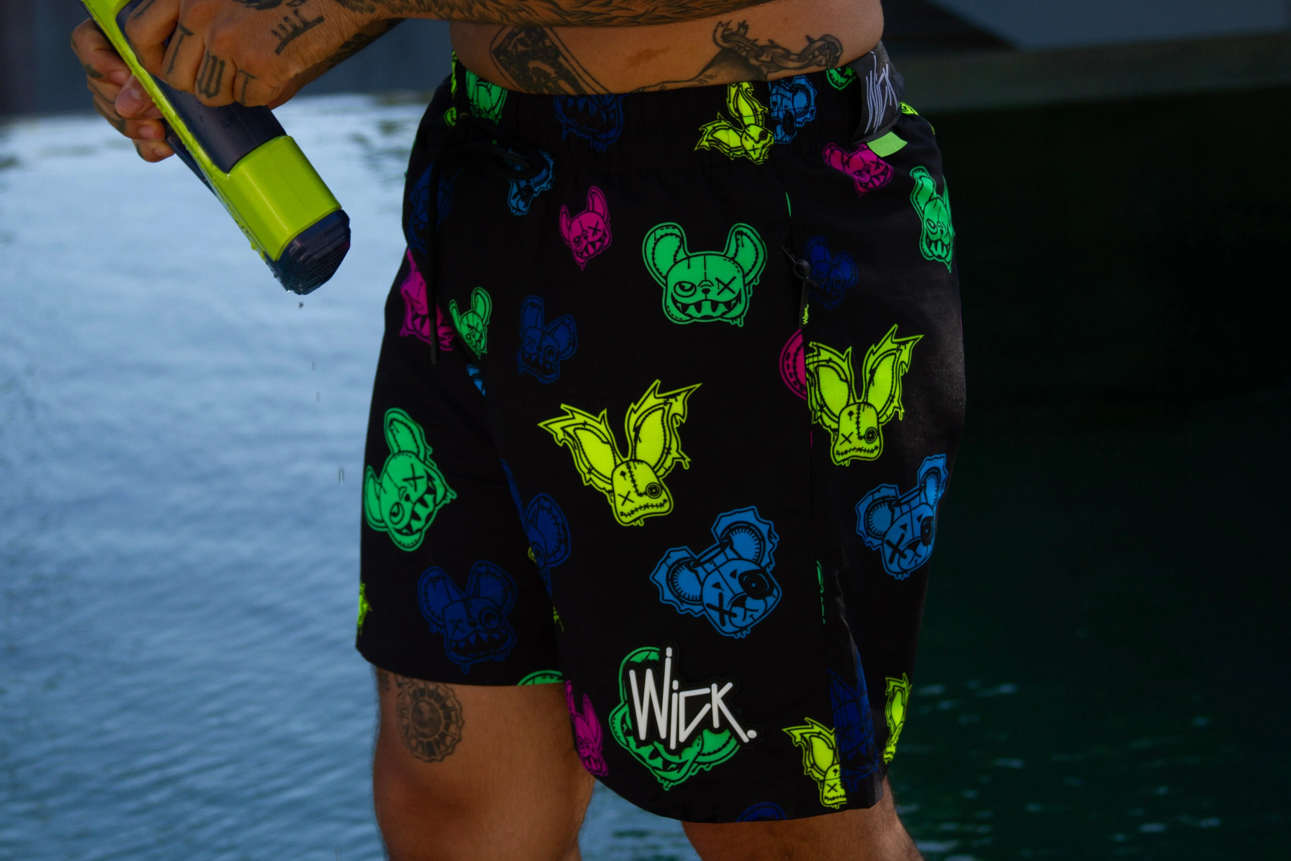 SWIM SHORTS NR BLACK MONSTERS