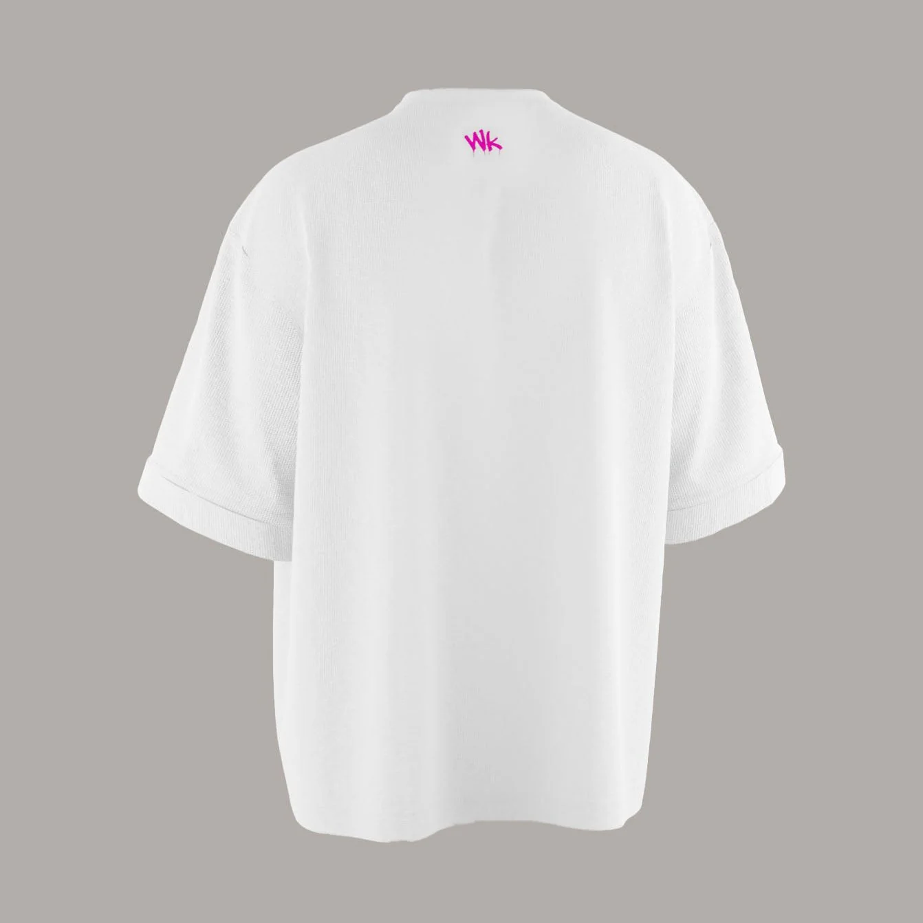 WHITE  OVERSIZED BASIC NOTHING BASIC PINK T-SHIRT!