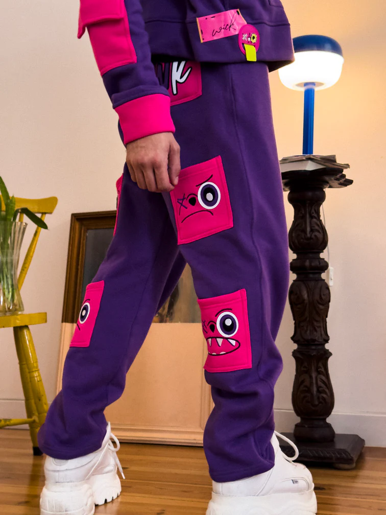 PURPLE & PINK SWEATPANTS!