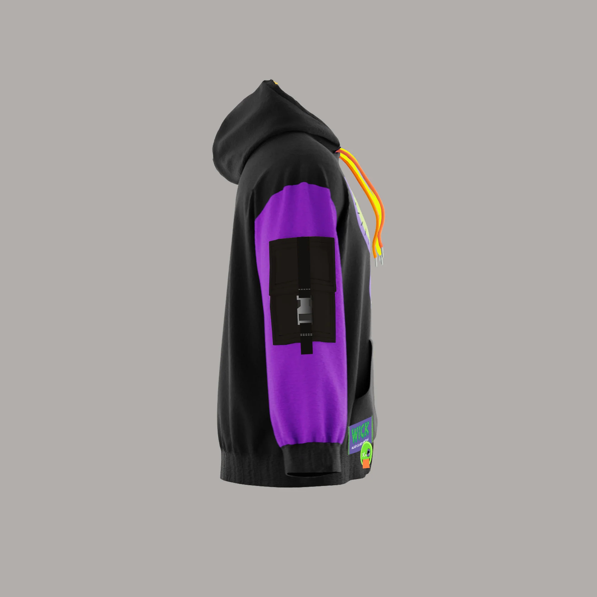 PURPLE & BLACK HOODIE!