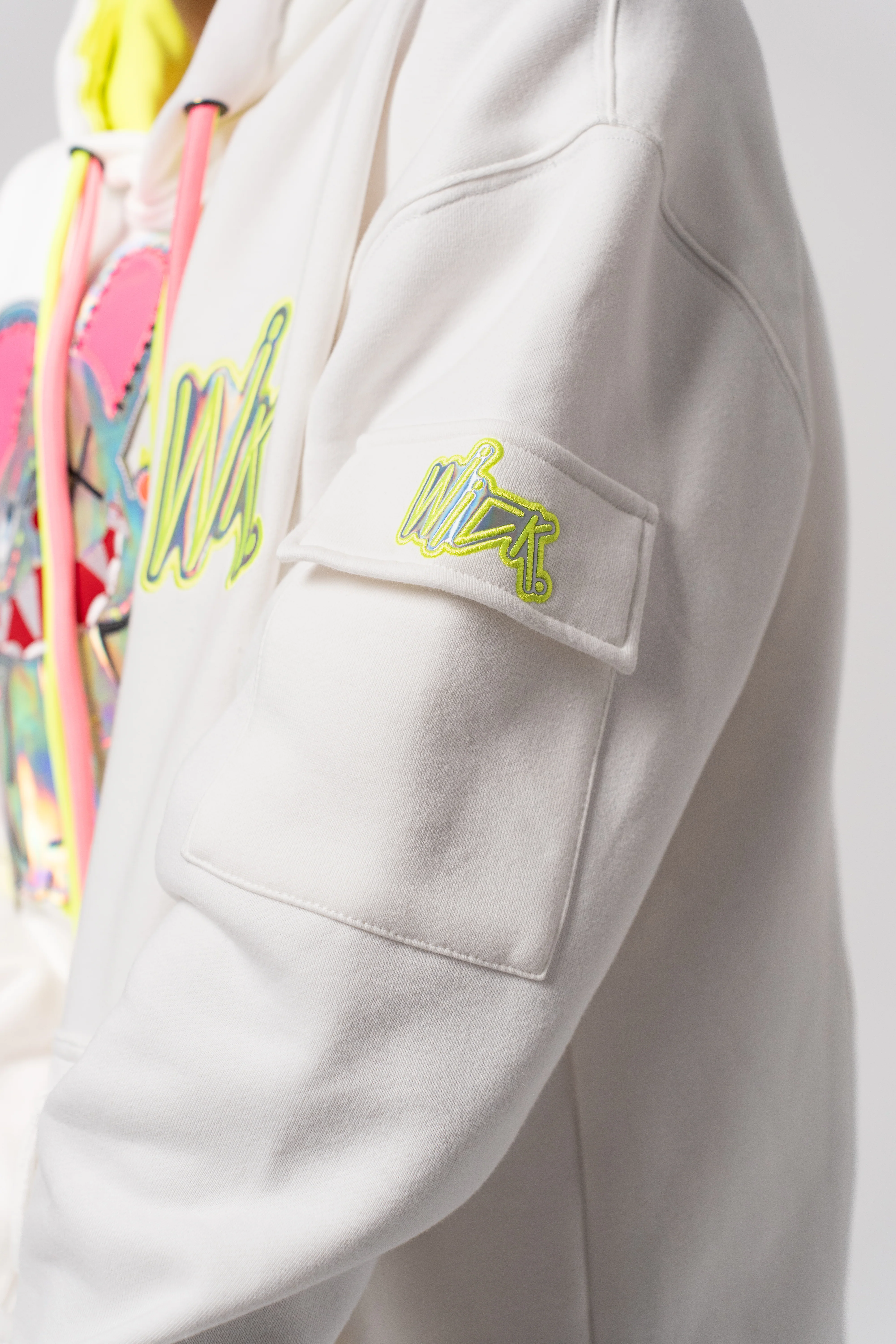 NEON ROYALTY HOODIE WHITE