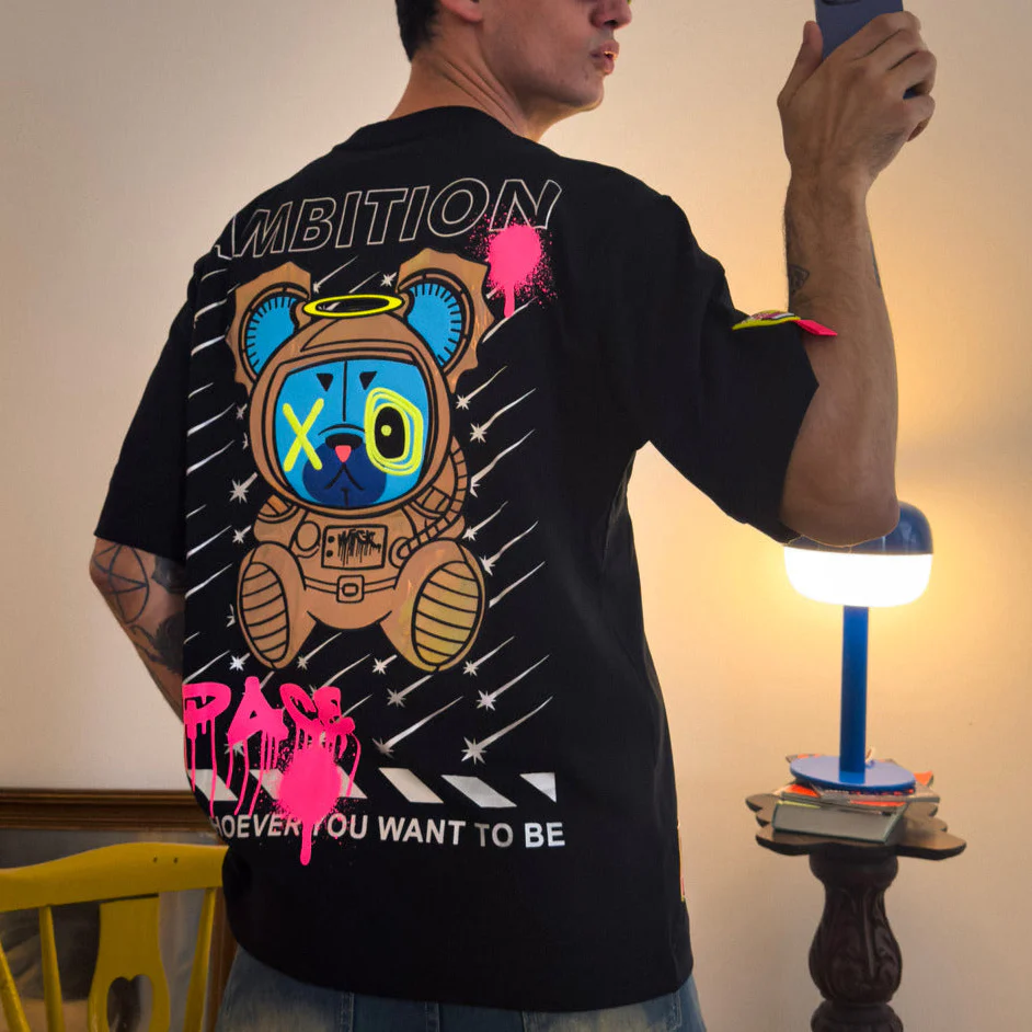 SPACE BLACK OVERSIZED T-SHIRT!