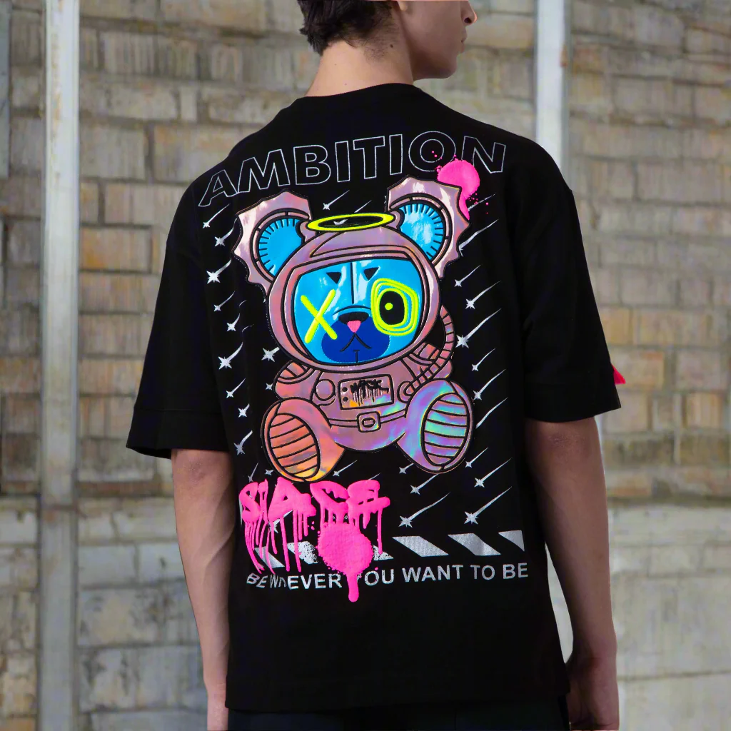 SPACE BLACK OVERSIZED T-SHIRT!