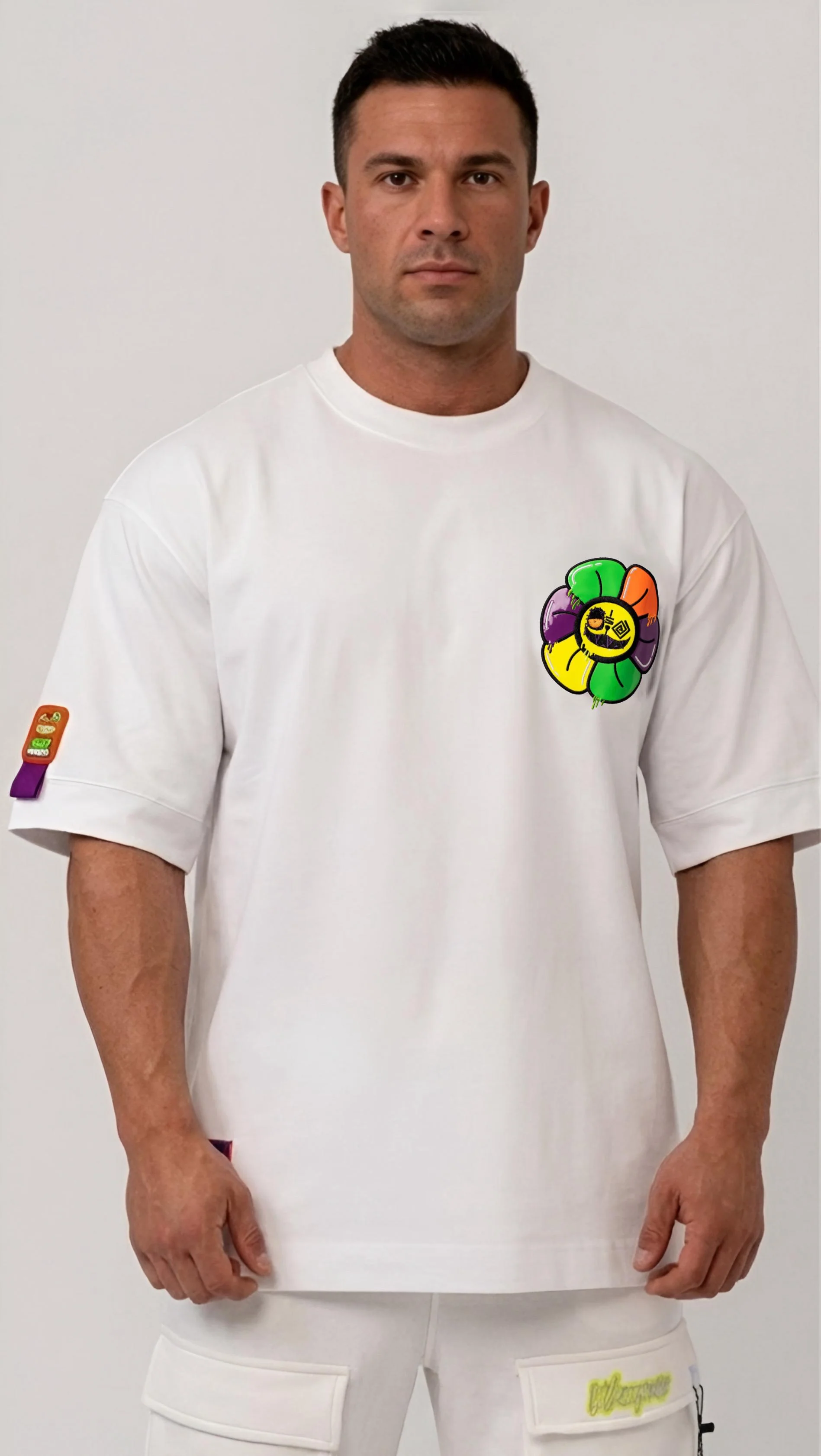 NEON ICE FLOWER T-SHIRT WITH AMIGURUMI