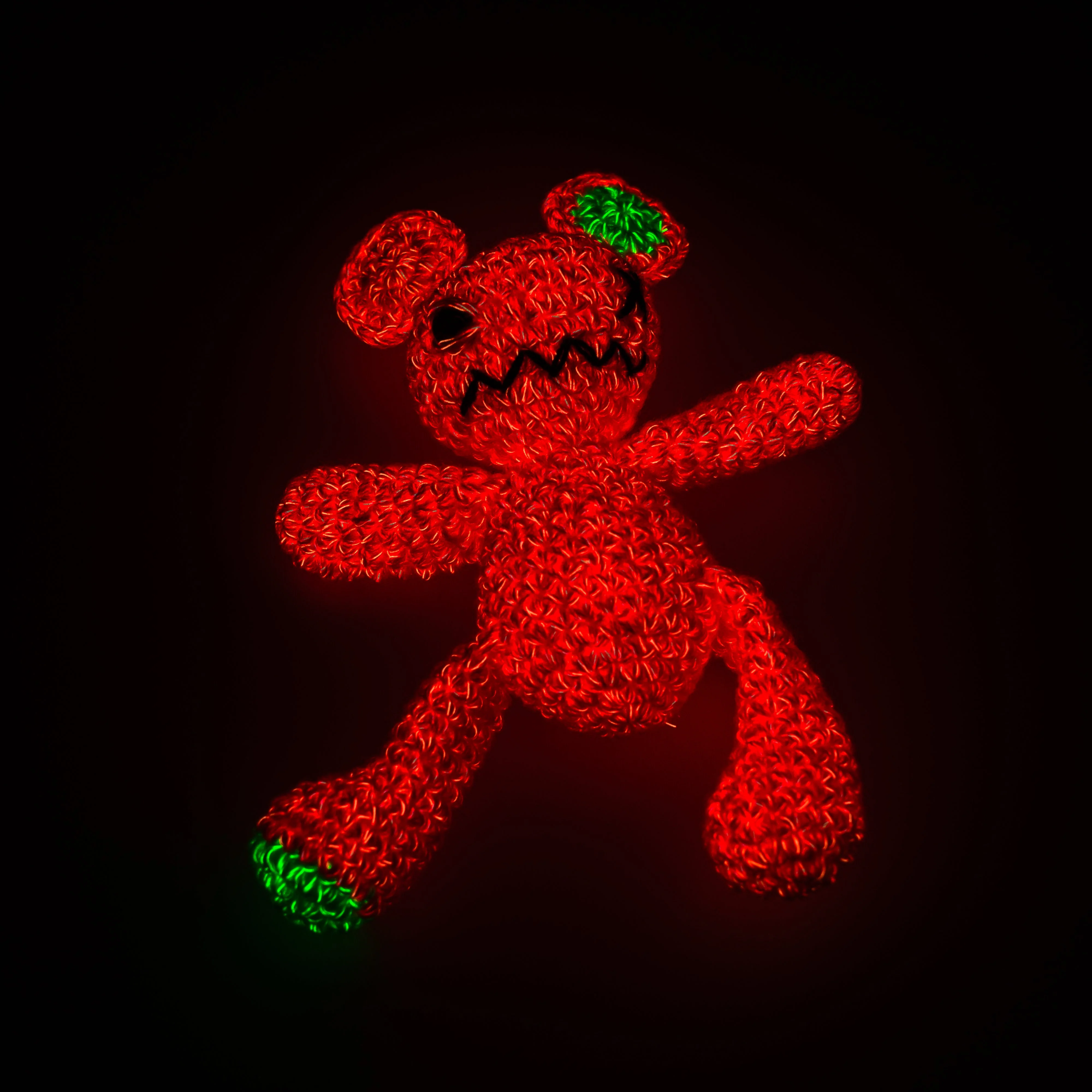 MONSTERS AMIGURUMI CROCHET PINK GREEN ORANGE