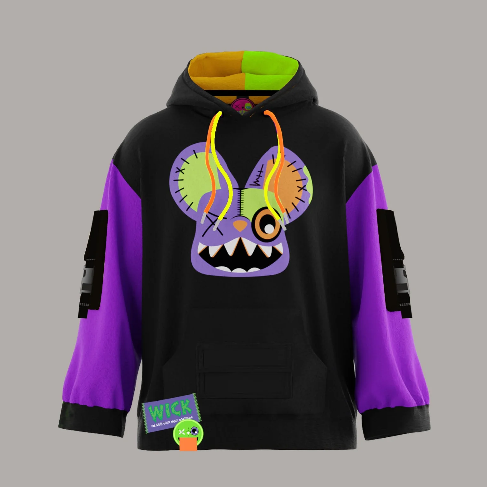 PURPLE & BLACK HOODIE!