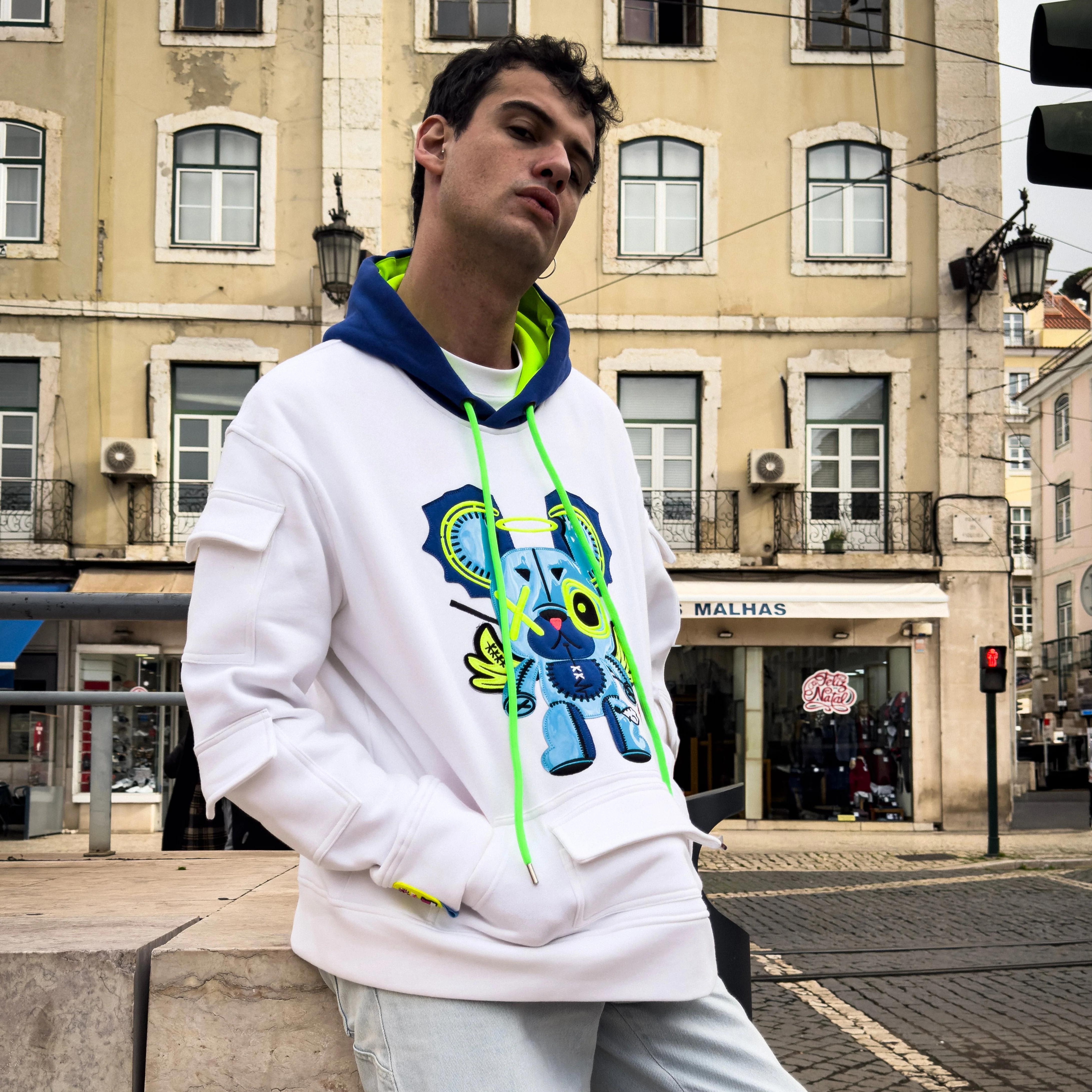 OFF WHITE & BLUE HOODIE!