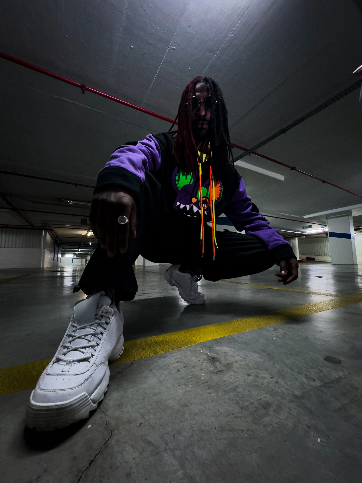 PURPLE & BLACK HOODIE!