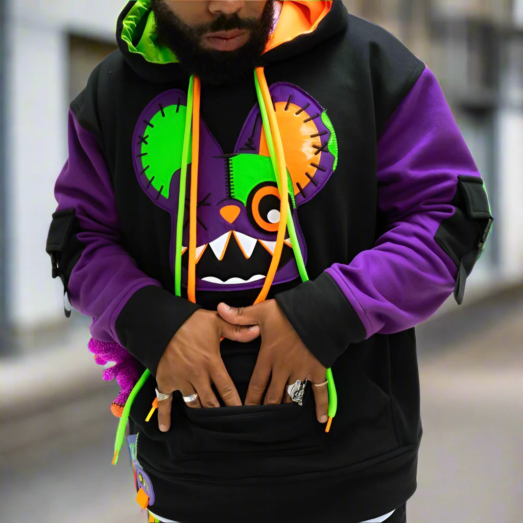 PURPLE & BLACK HOODIE!