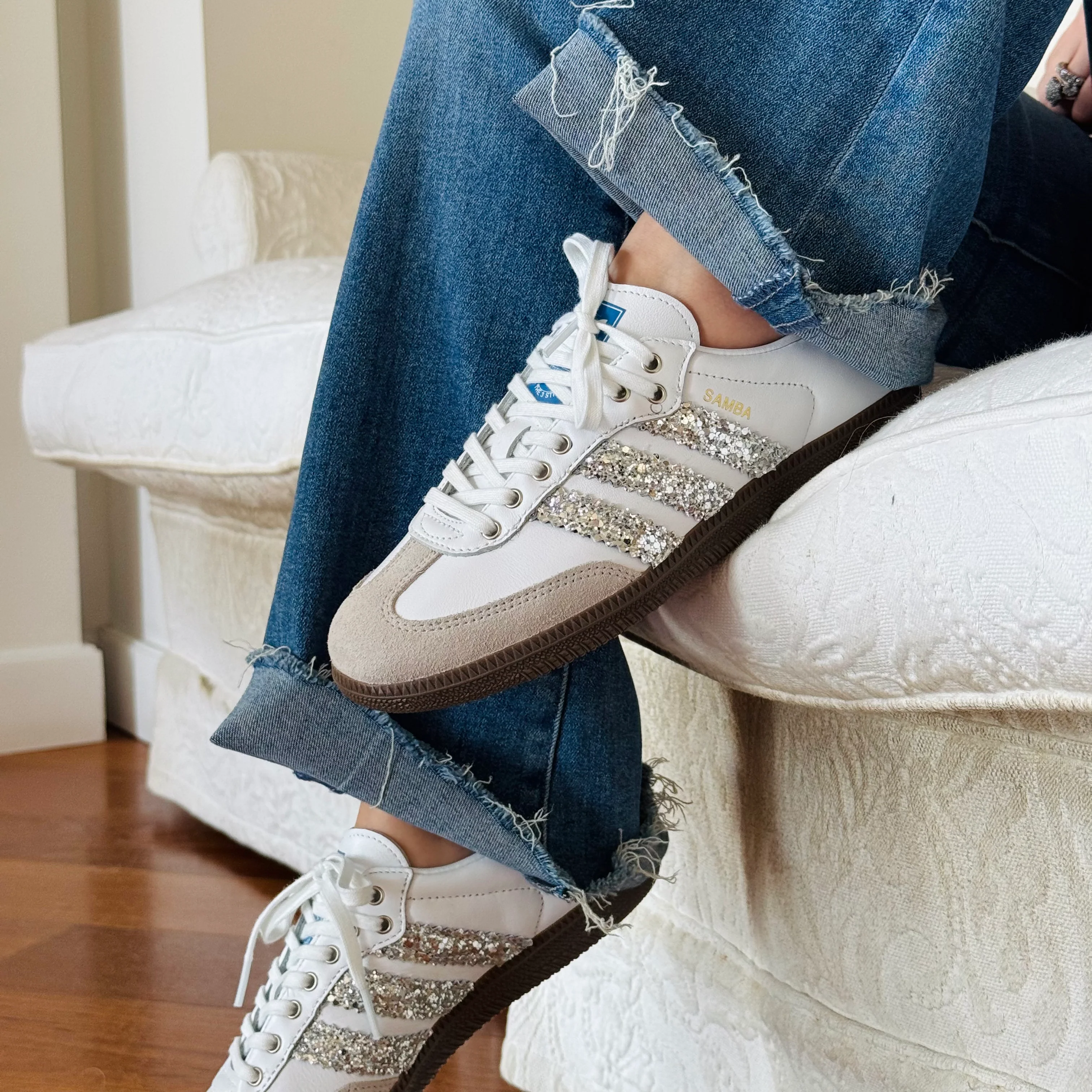 SAMBA WHITE GLITTER SHINE