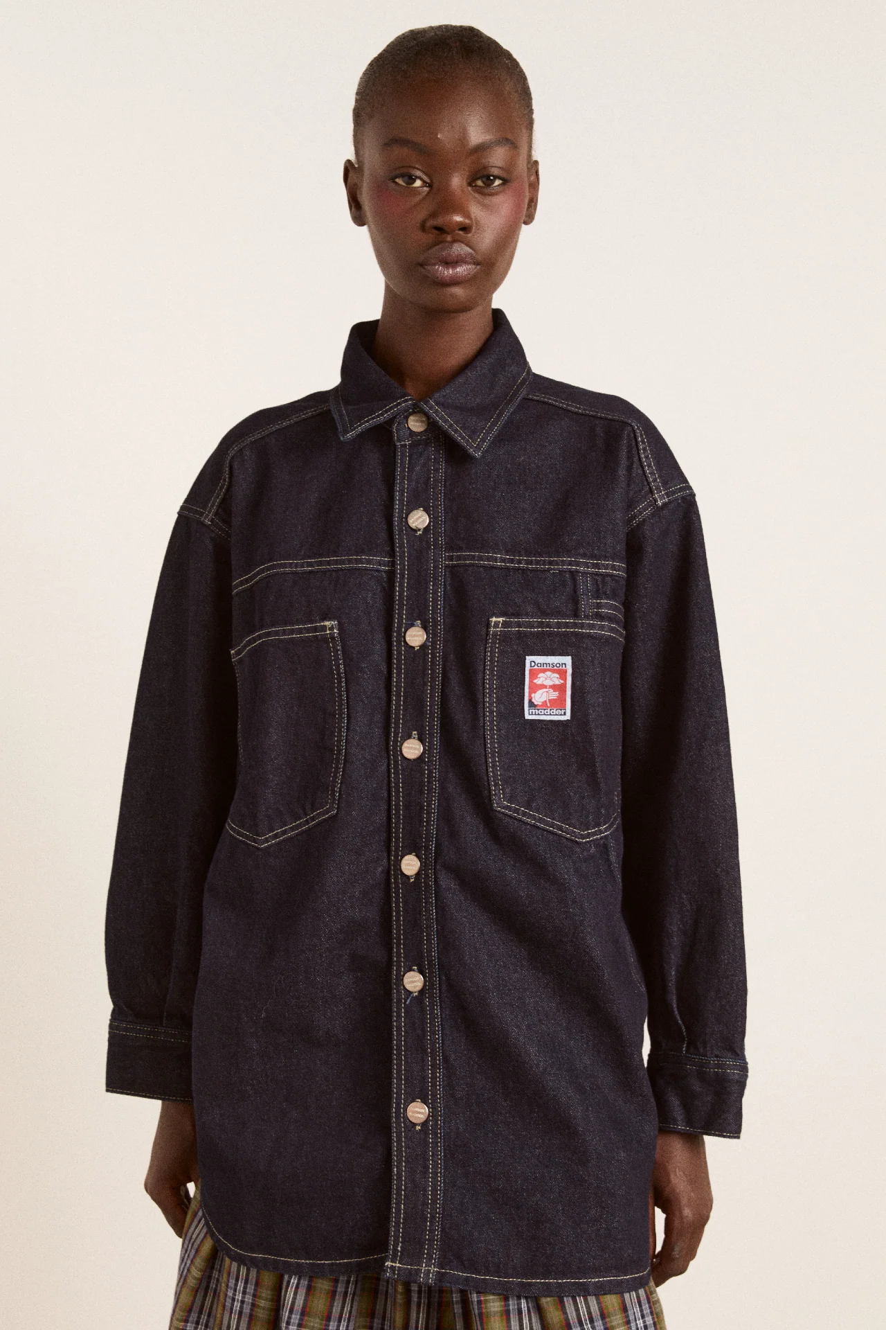nova oversized shacket - indigo
