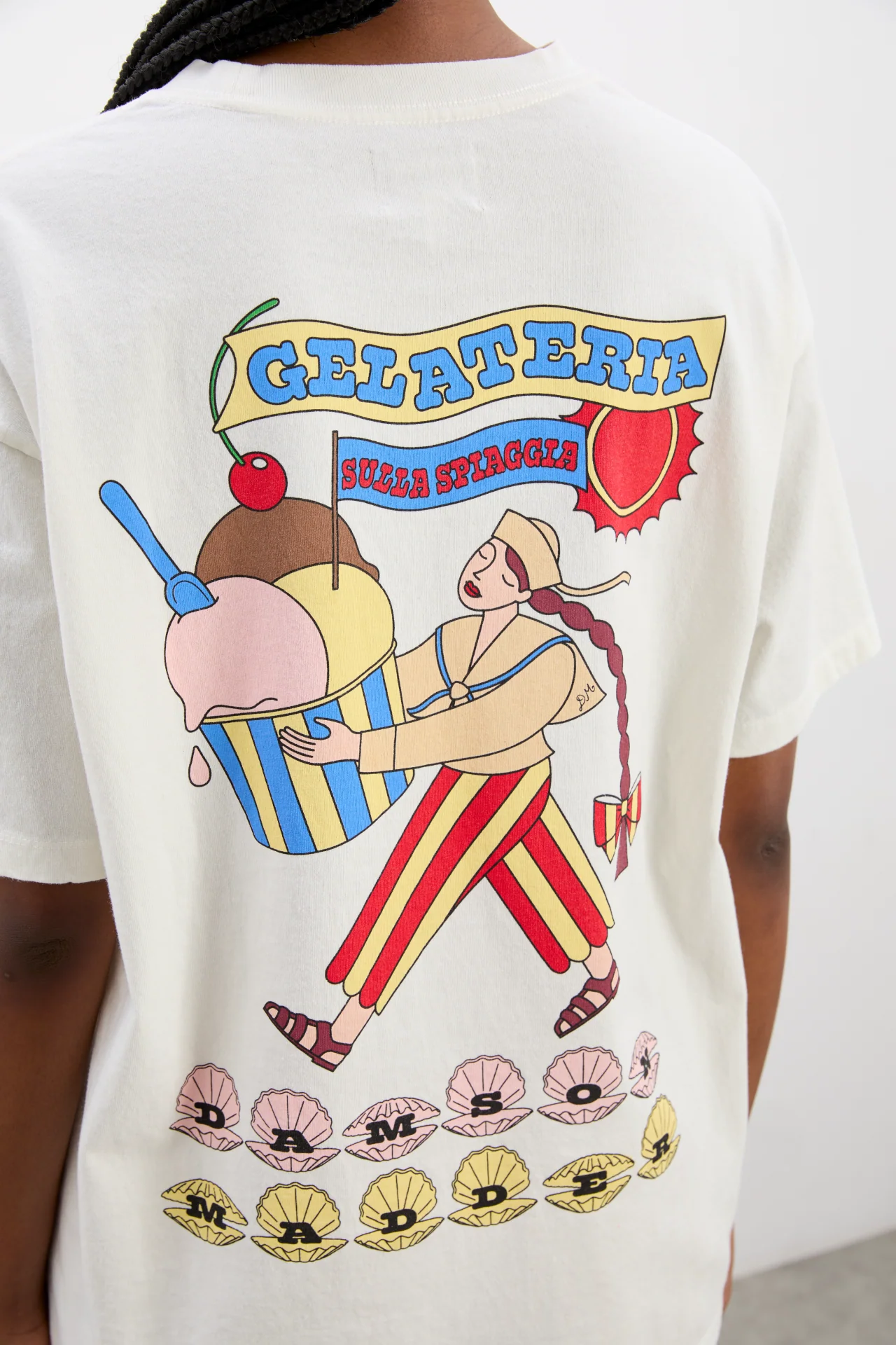 gelati girl boyfriend tee- white