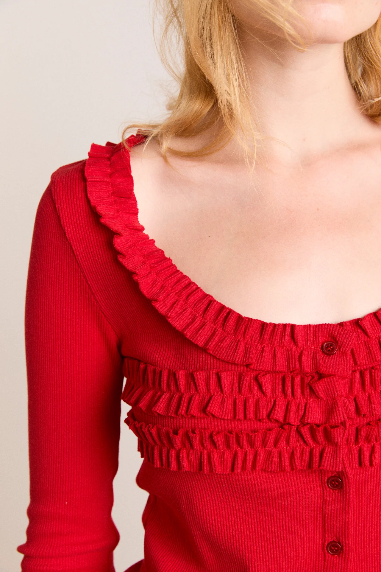 varsha cardigan - cherry