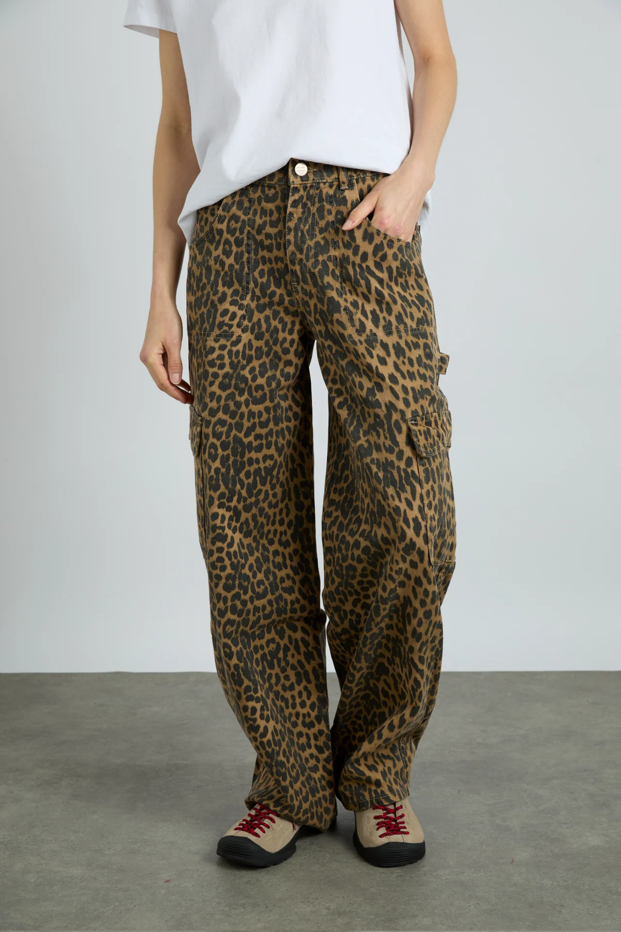 cargo jeans - leopard
