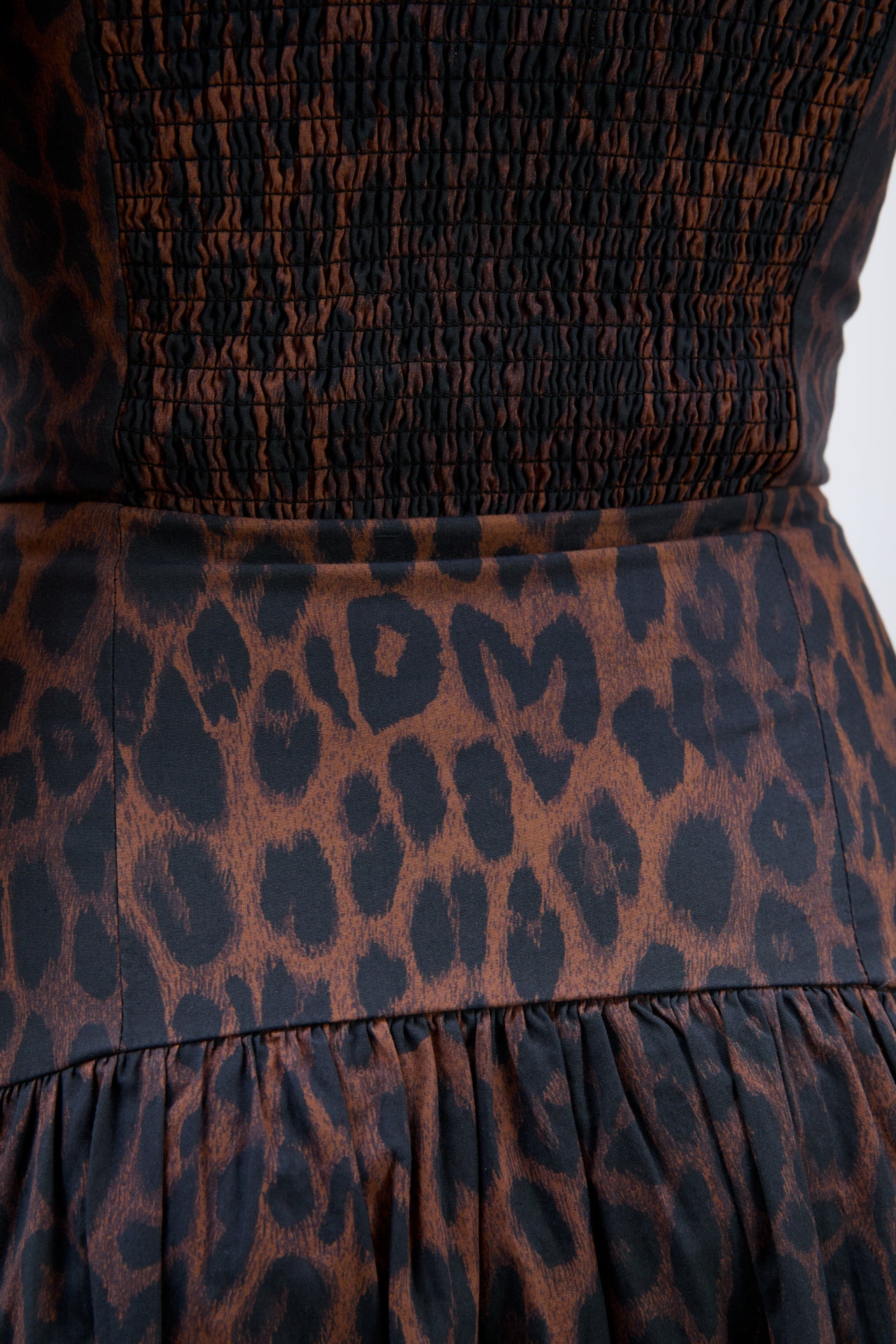 persephone midi dress - dark leopard