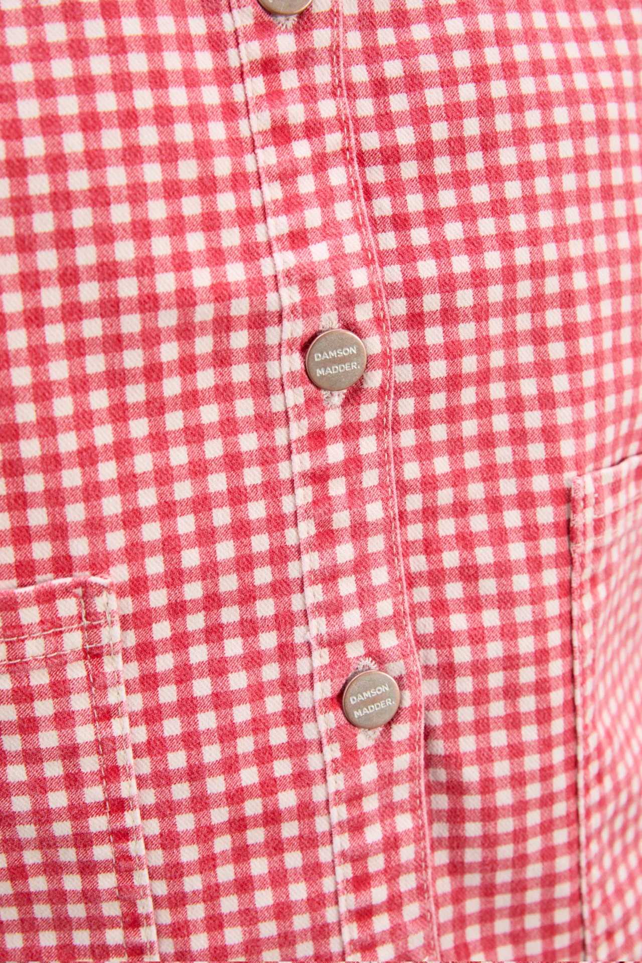 mari vest top- red gingham