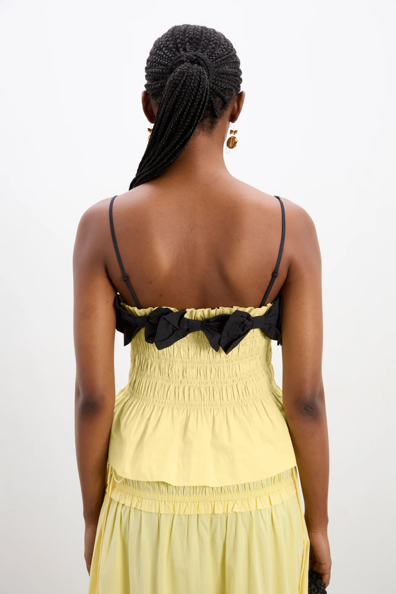 bea cami - butter yellow & black