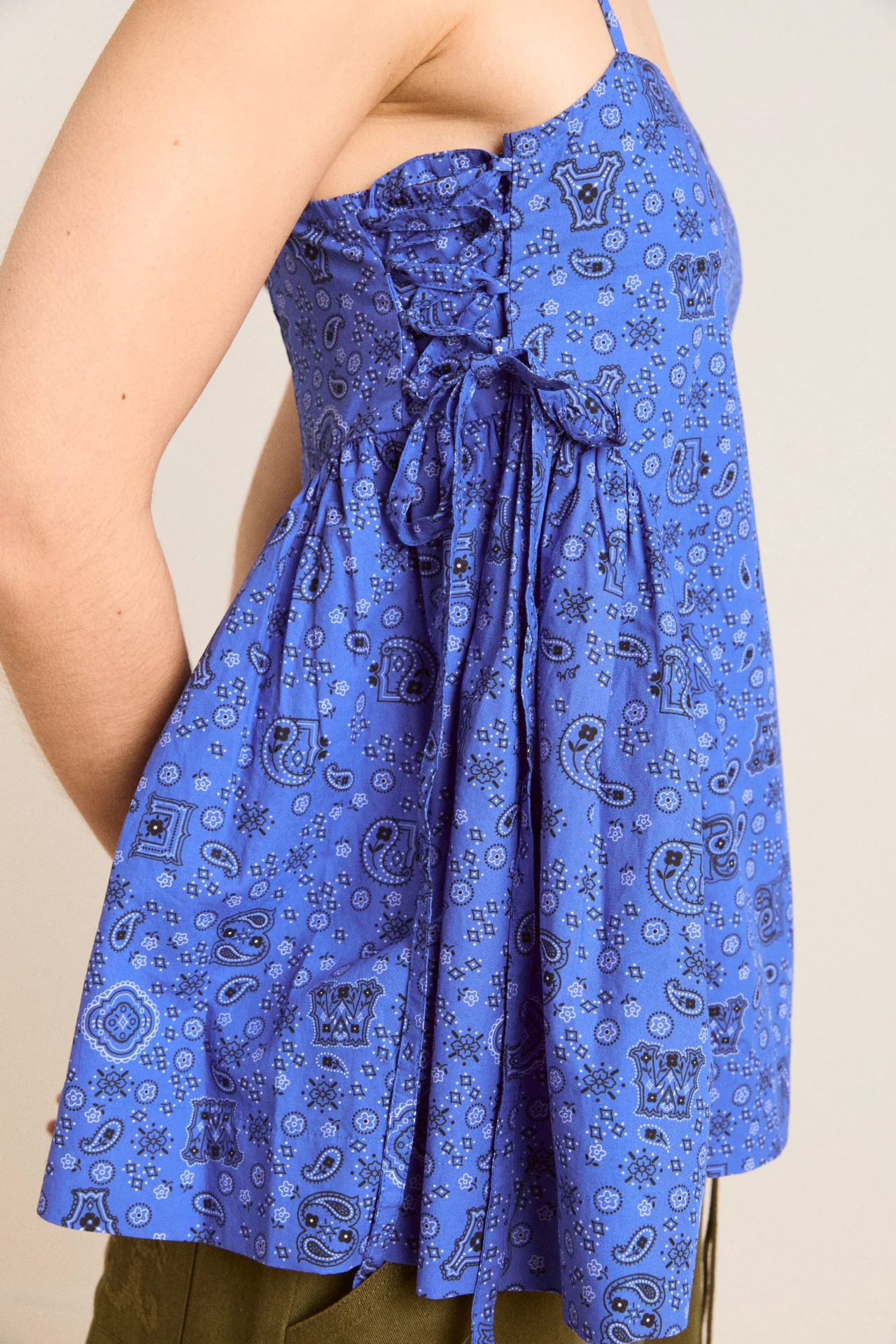 cressida cami - blue paisley