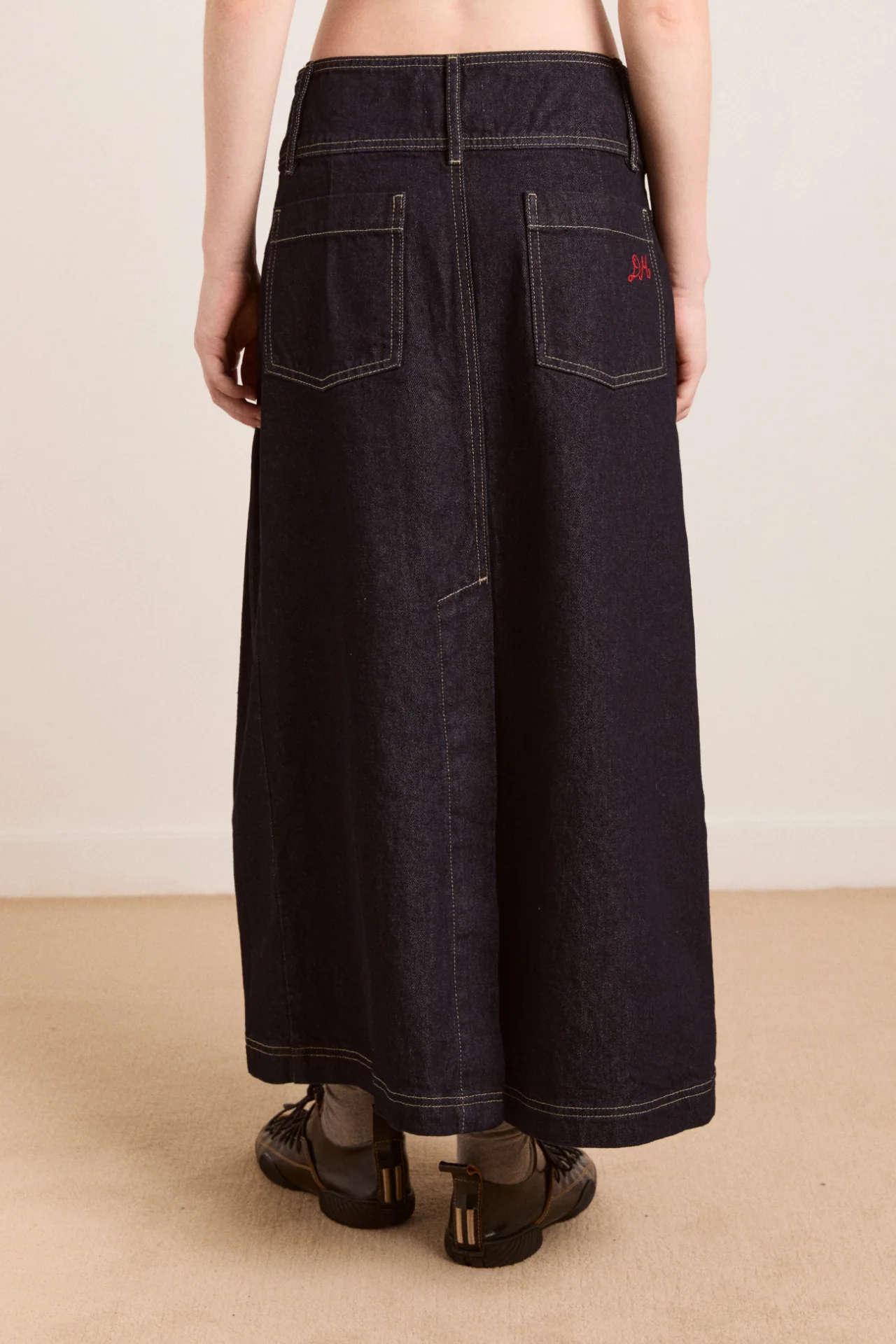 raye denim skirt - dark indigo