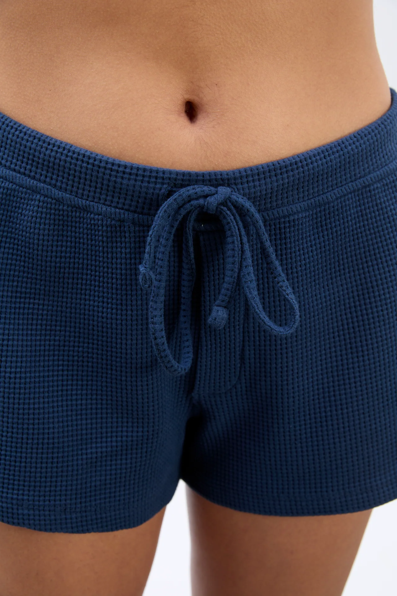 pippa waffle short - navy/butter