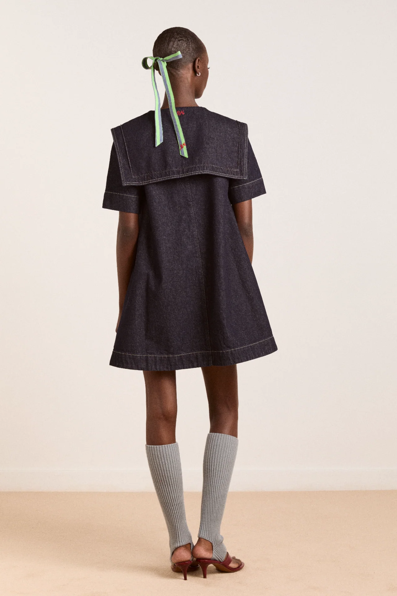 goldie dress - denim indigo