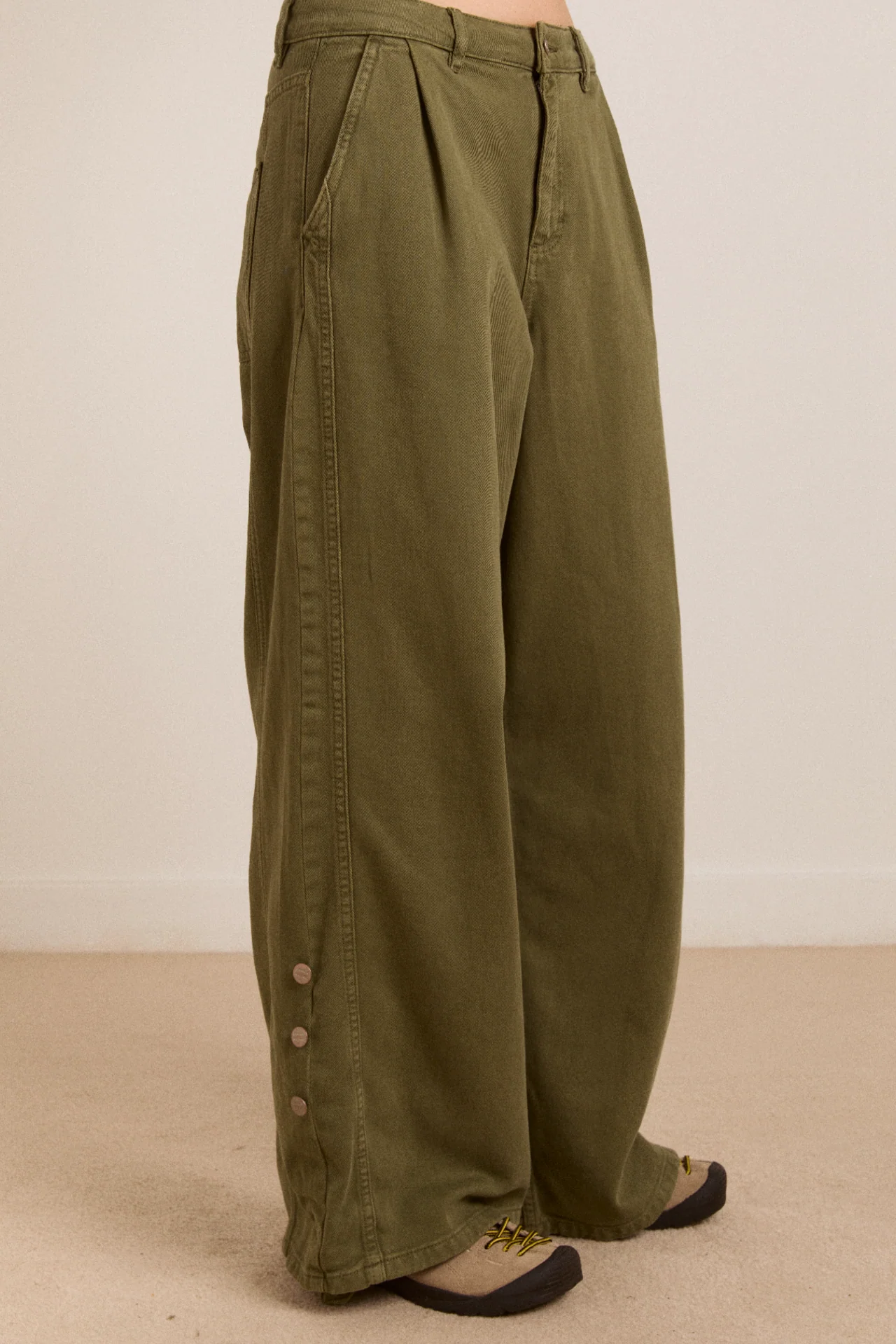 wylie turn up jeans - khaki