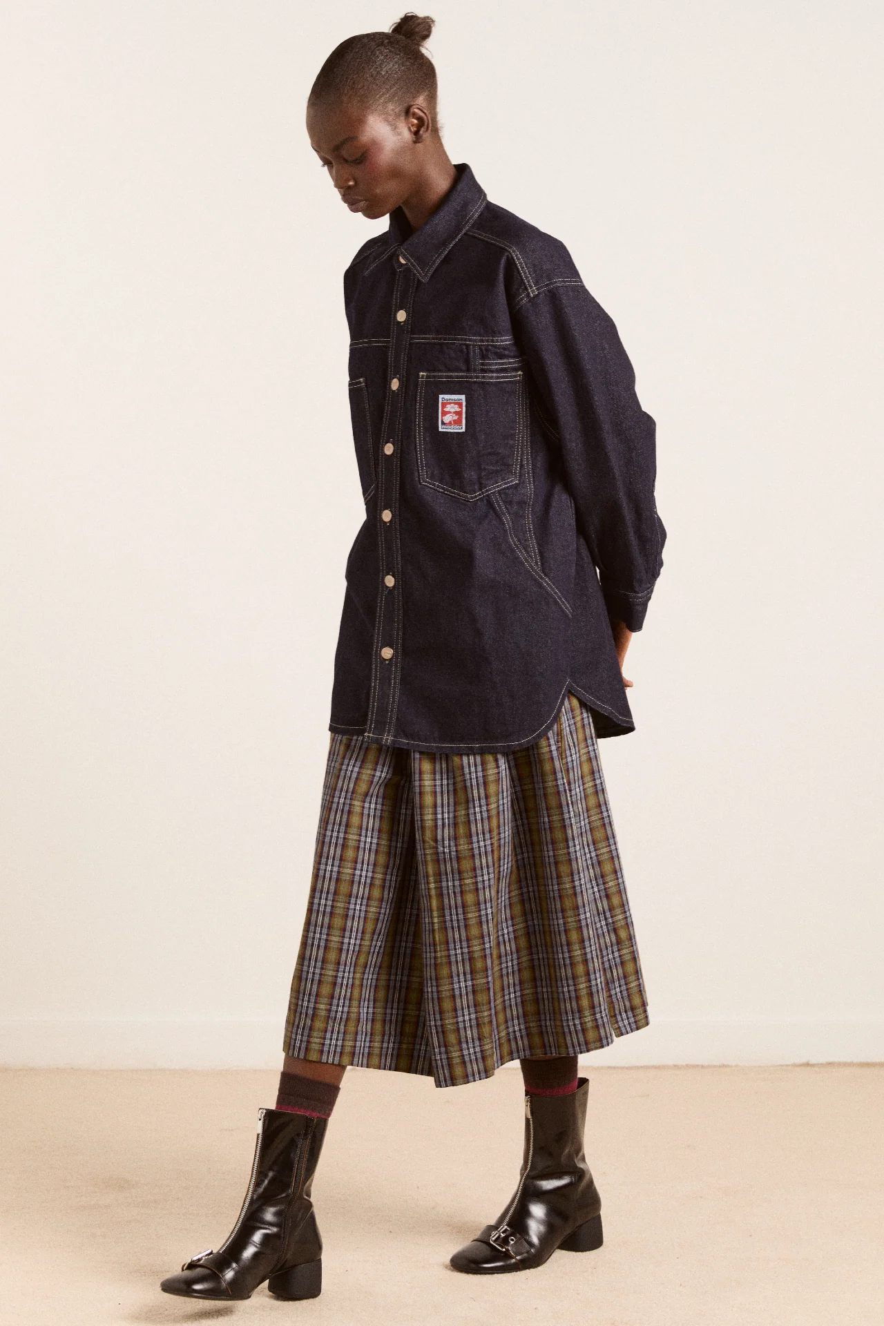 nova oversized shacket - indigo