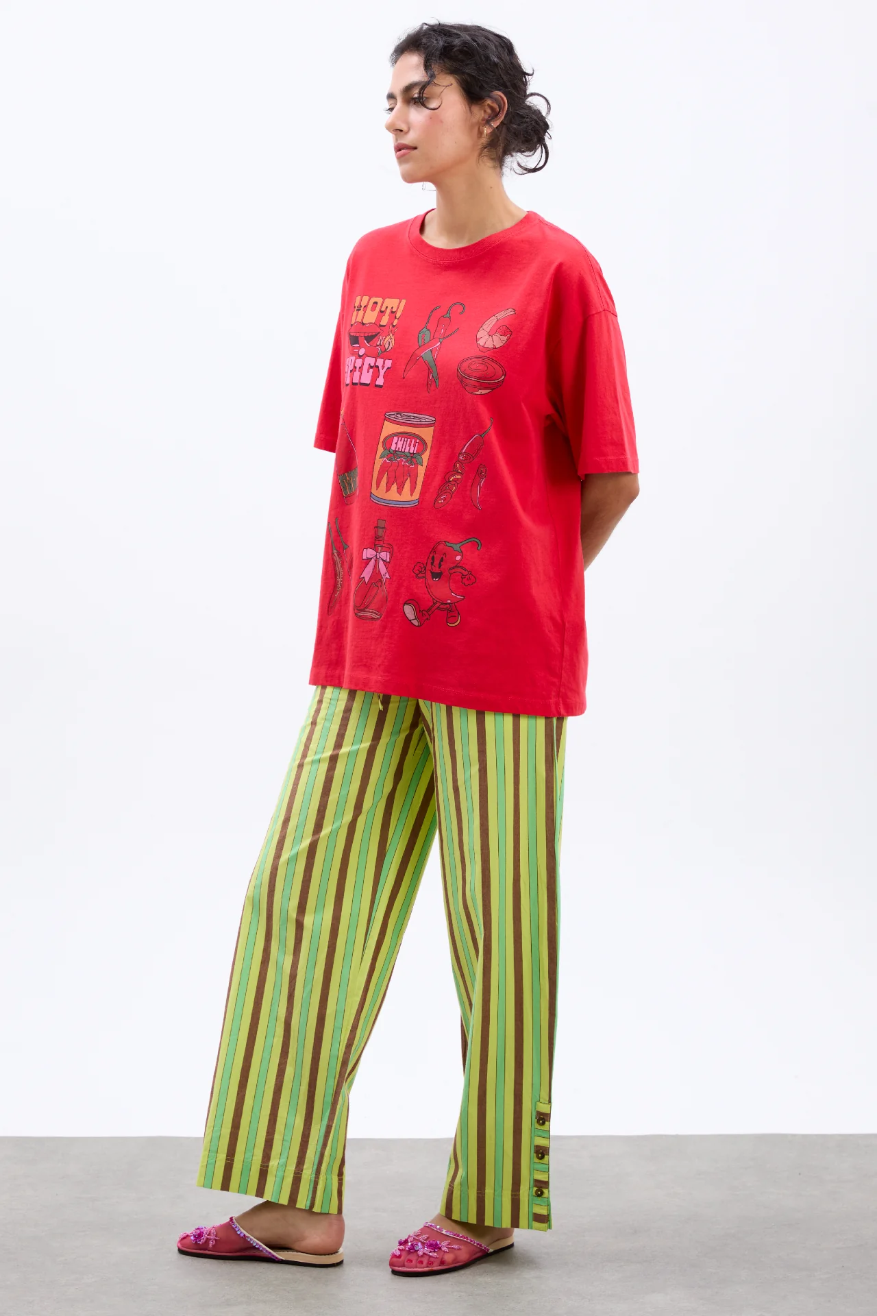 chilli boyfriend tee - washed red