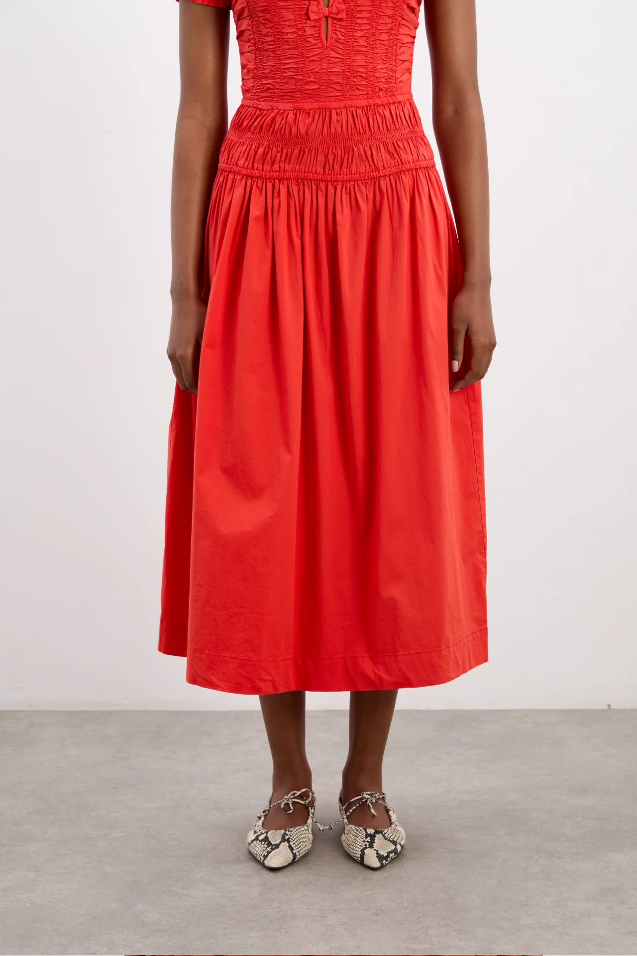 saffy midi dress - red alert