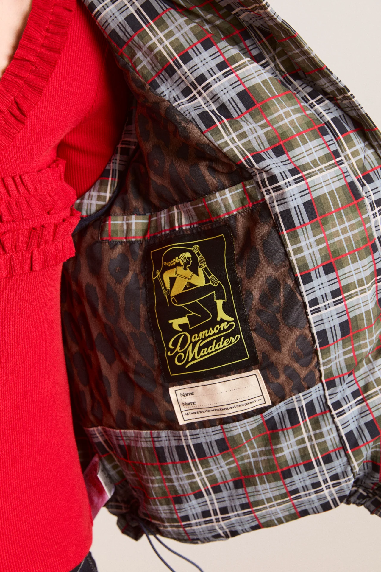 pearl hooded puffer - multi check