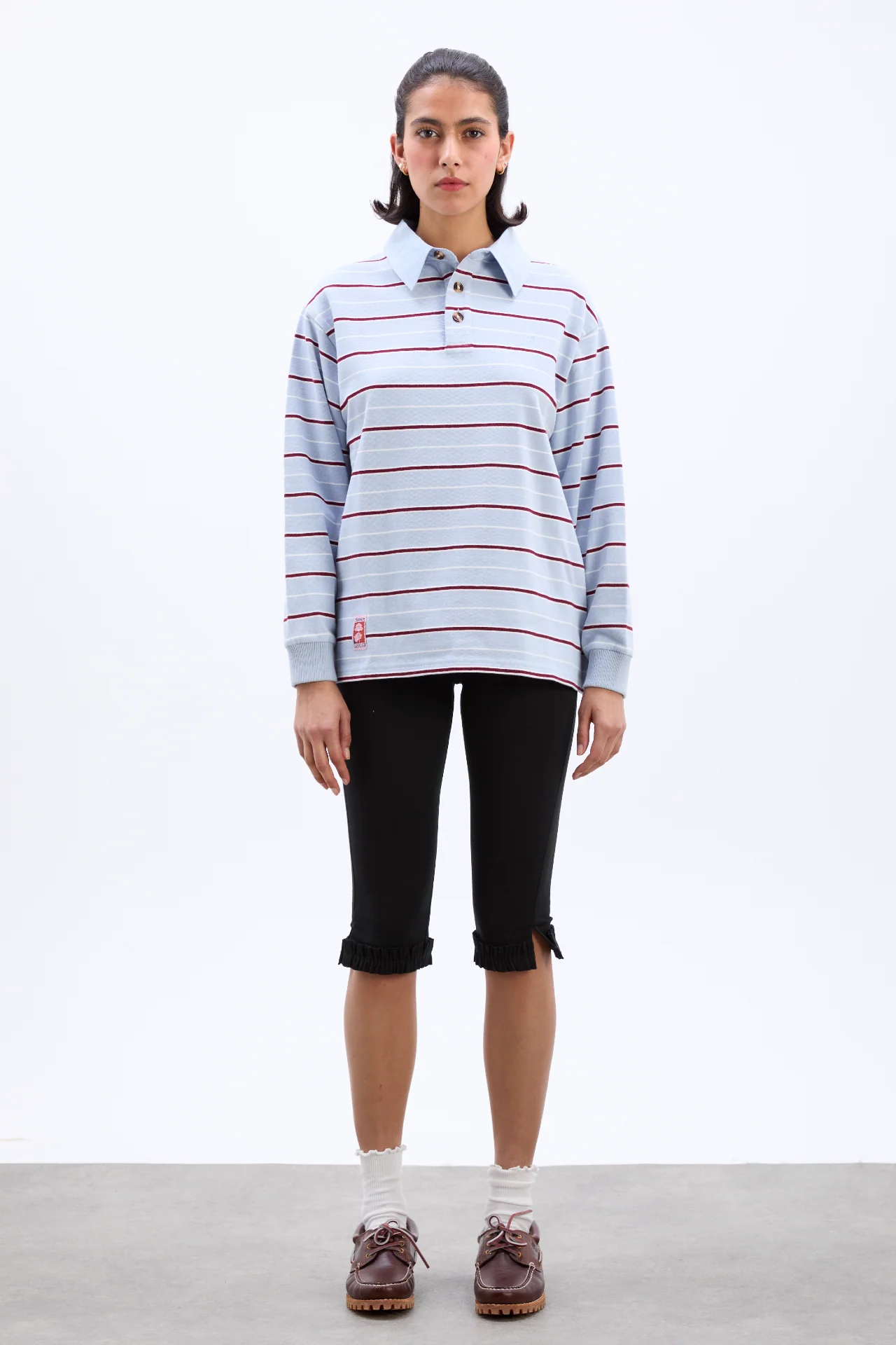 remie rugby shirt - light blue stripe