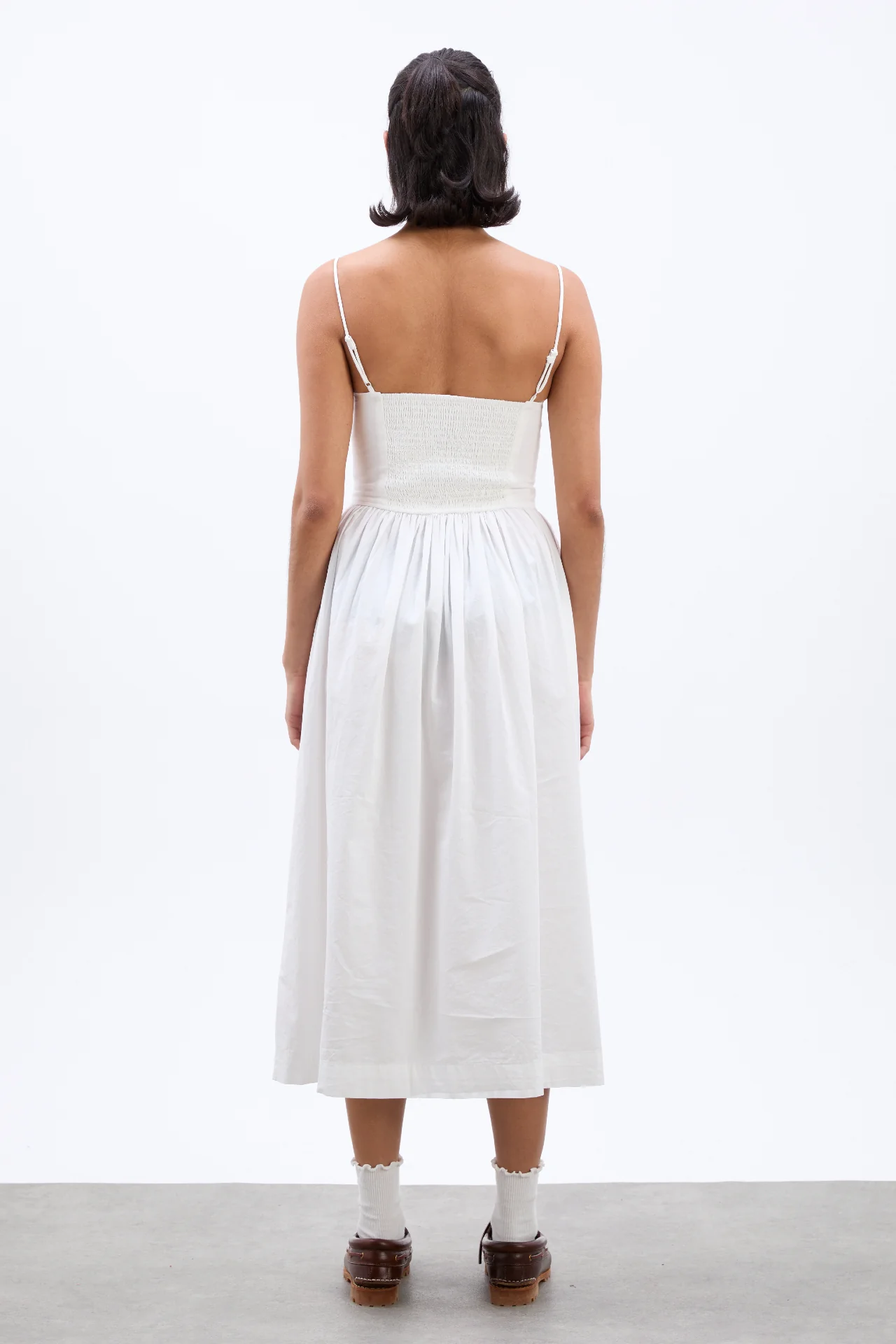 penelope apron dress - white