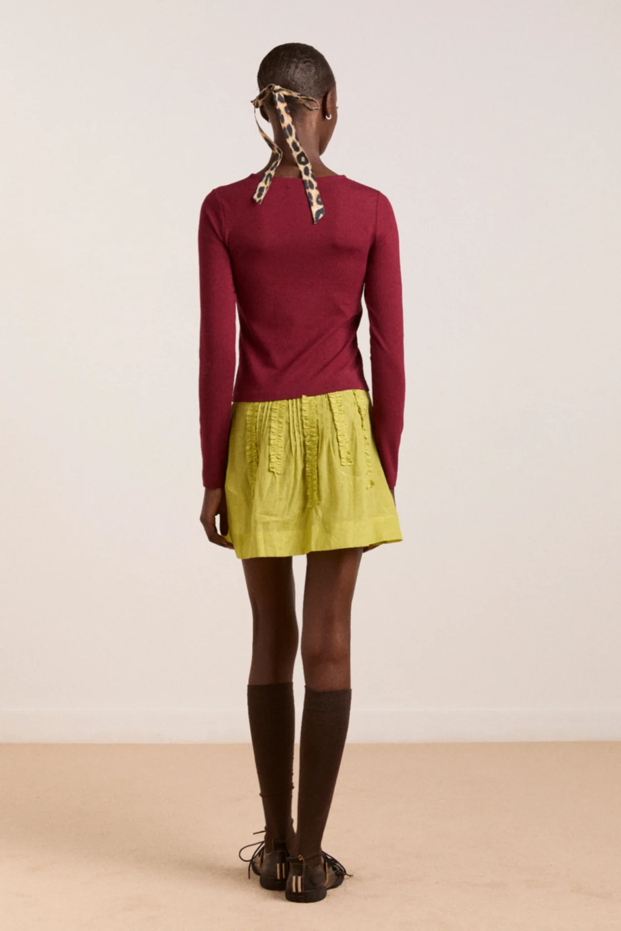 ninette ls top - burgundy