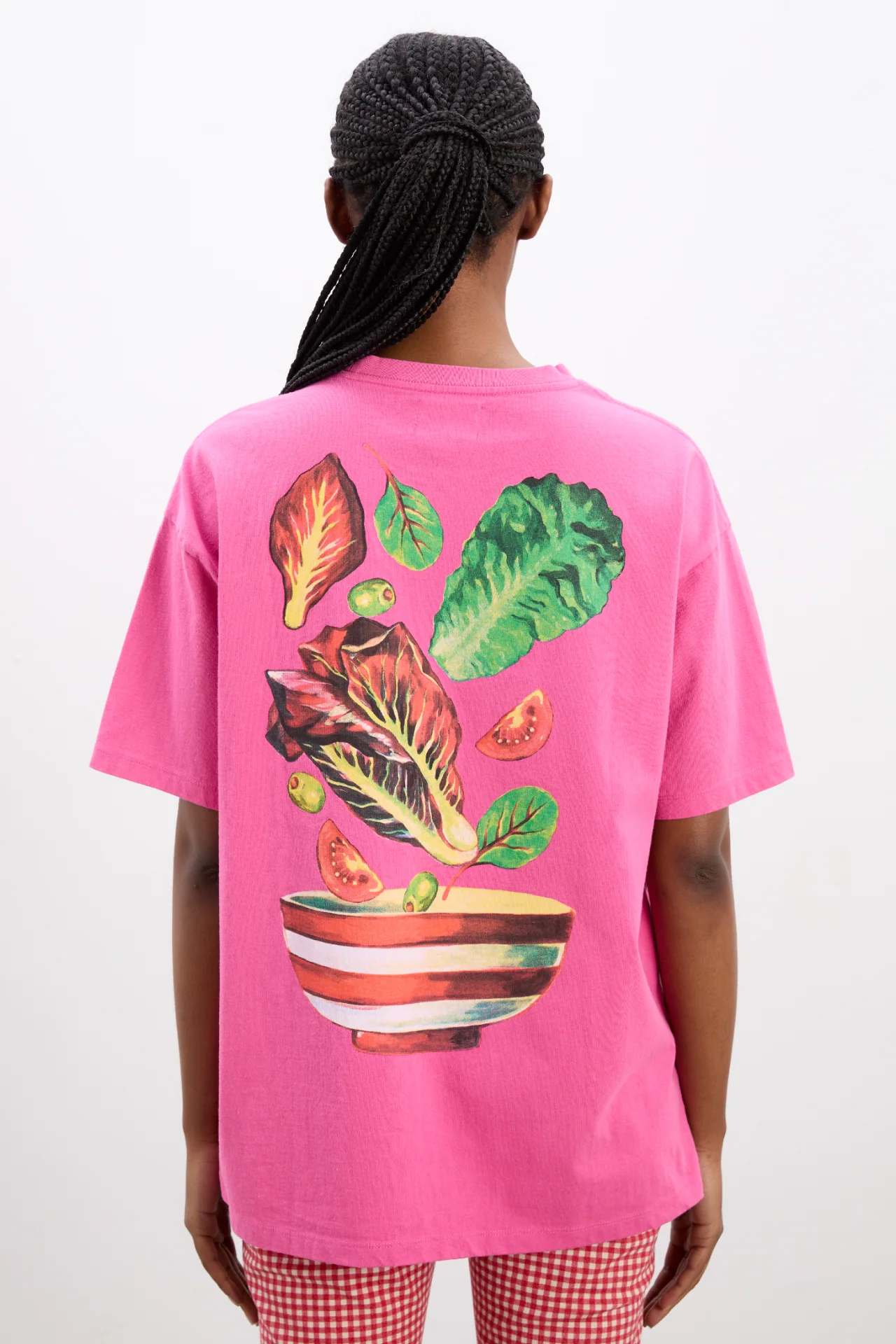salad boyfriend tee- pink