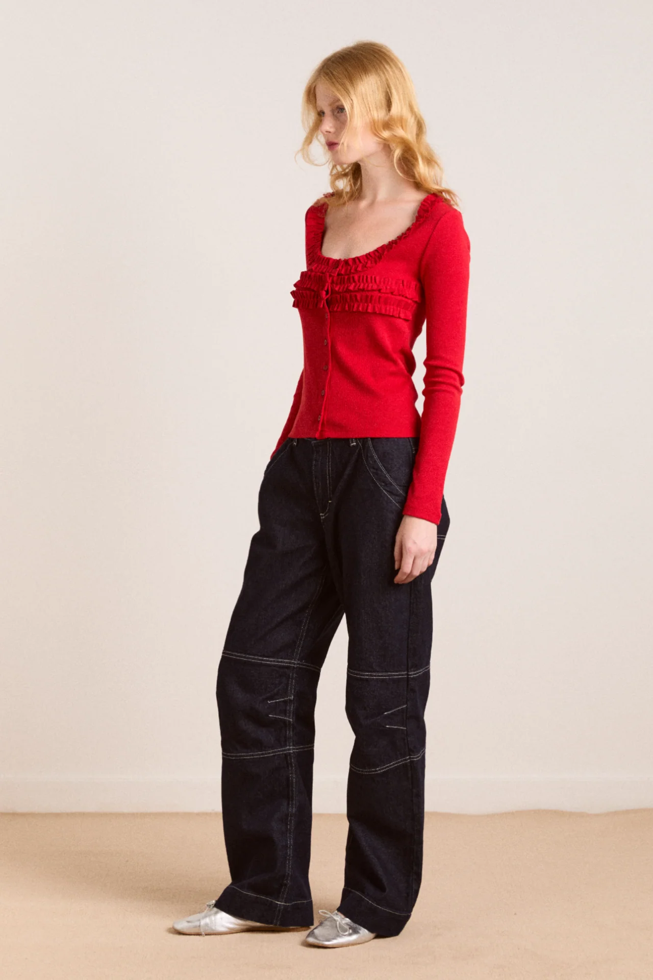 varsha cardigan - cherry