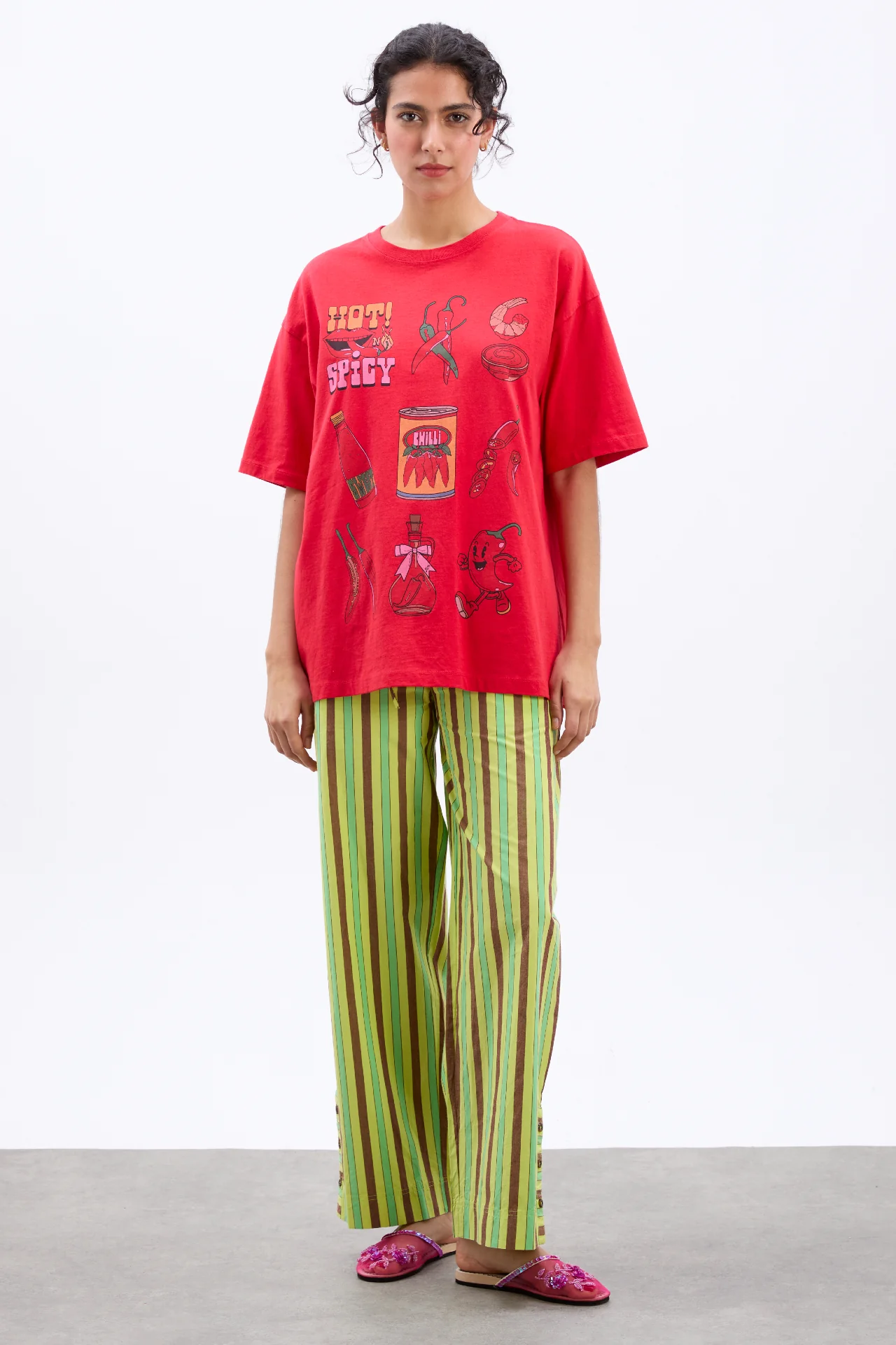 chilli boyfriend tee - washed red