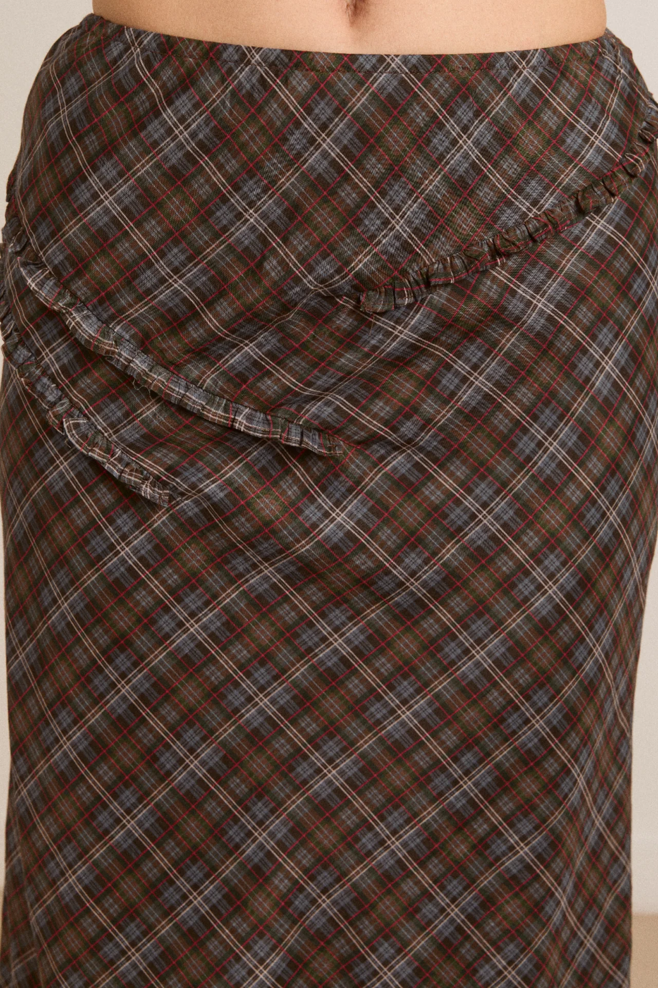 octavia skirt sheer multi check