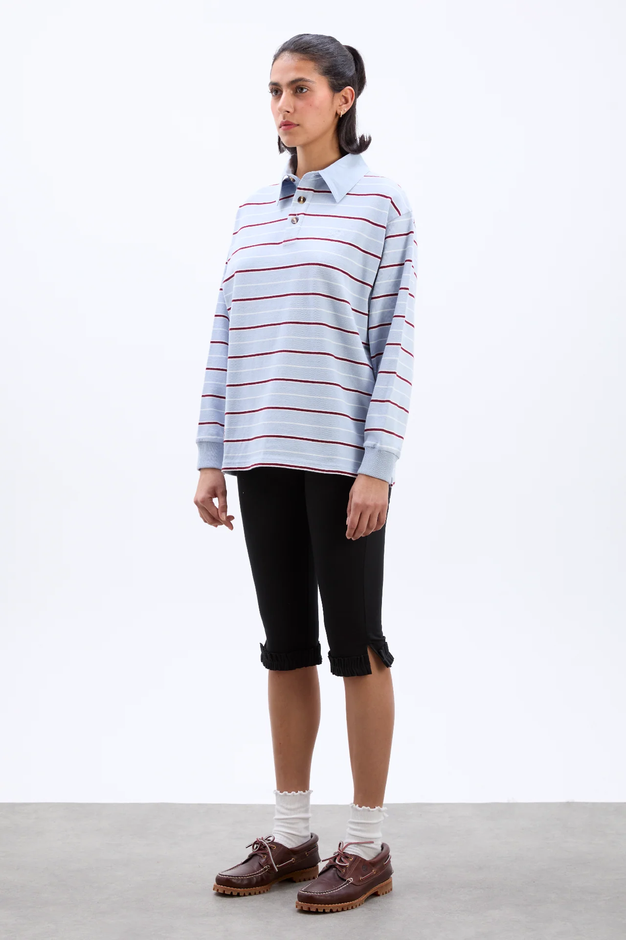 remie rugby shirt - light blue stripe