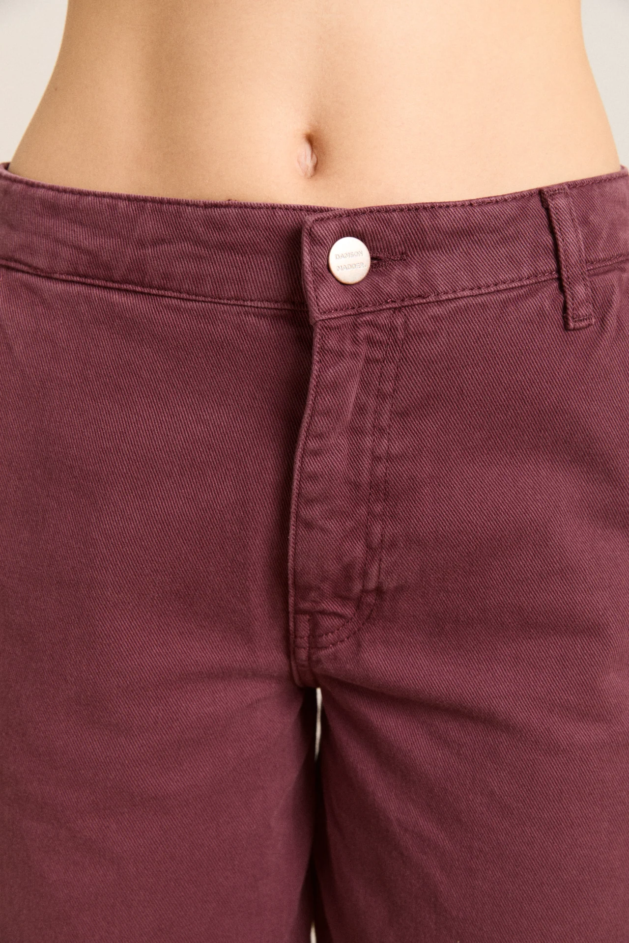 drew jeans - burgundy