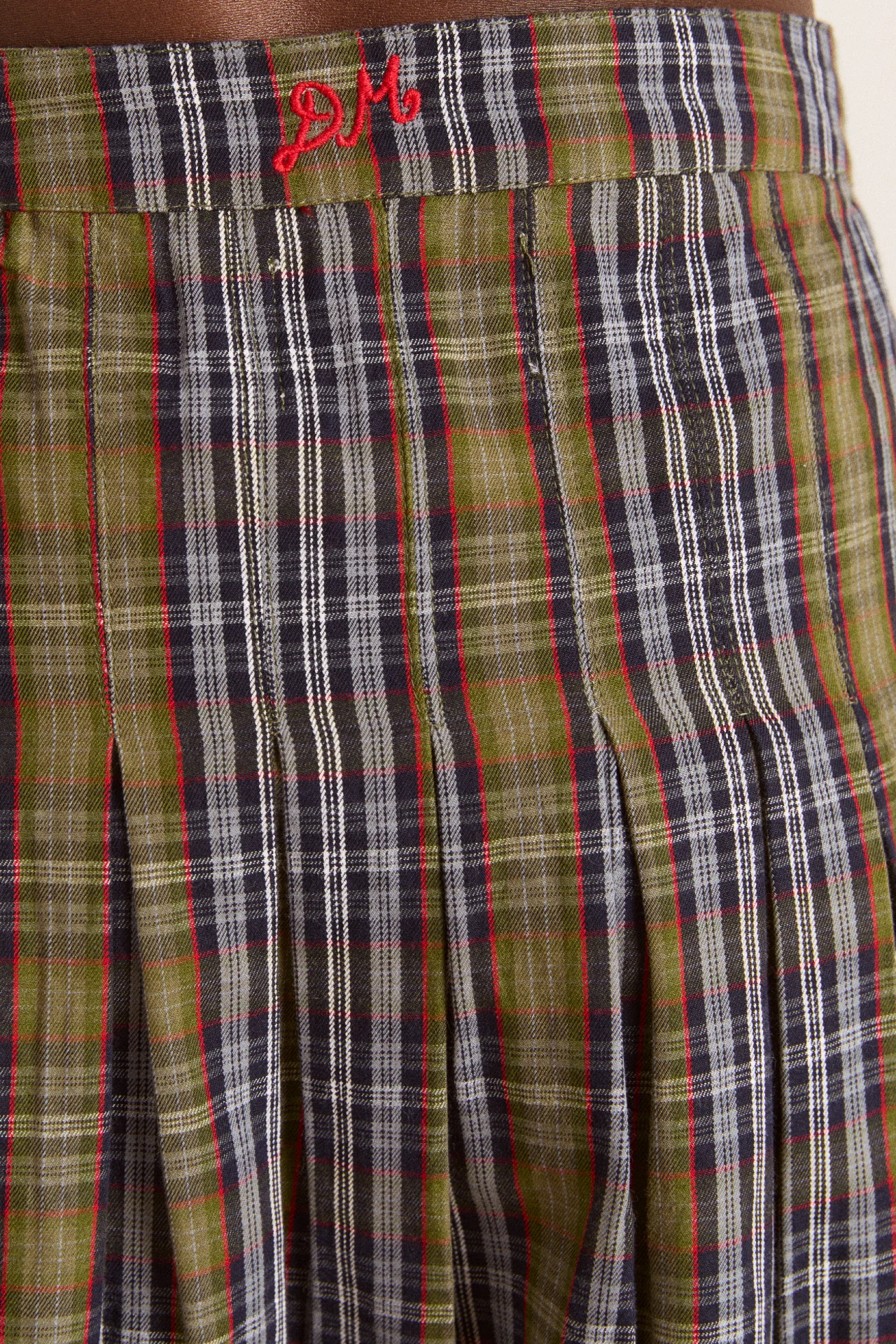 josie midi skirt - multi check