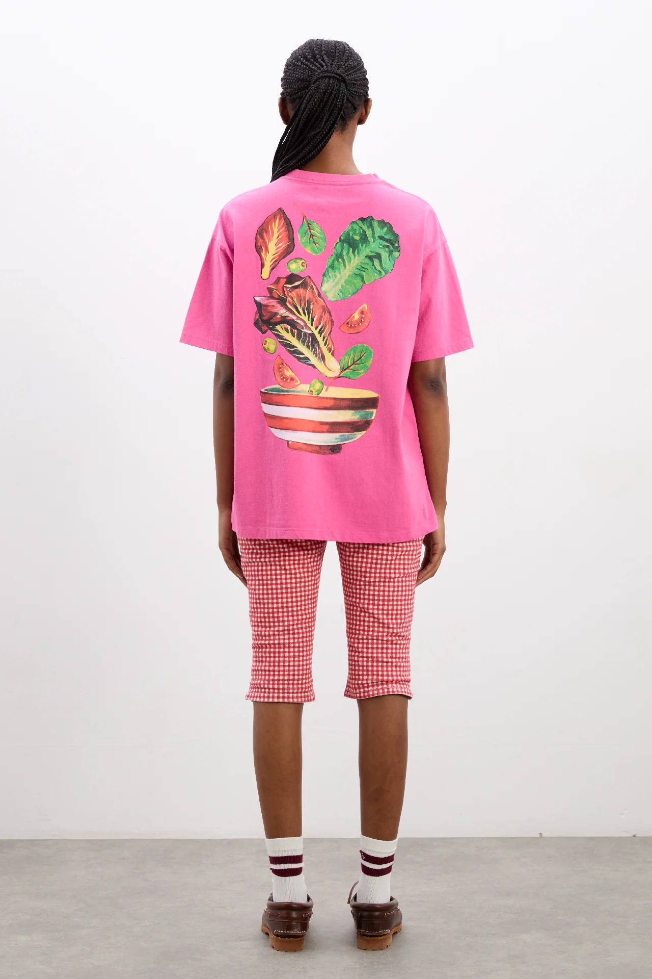 salad boyfriend tee- pink