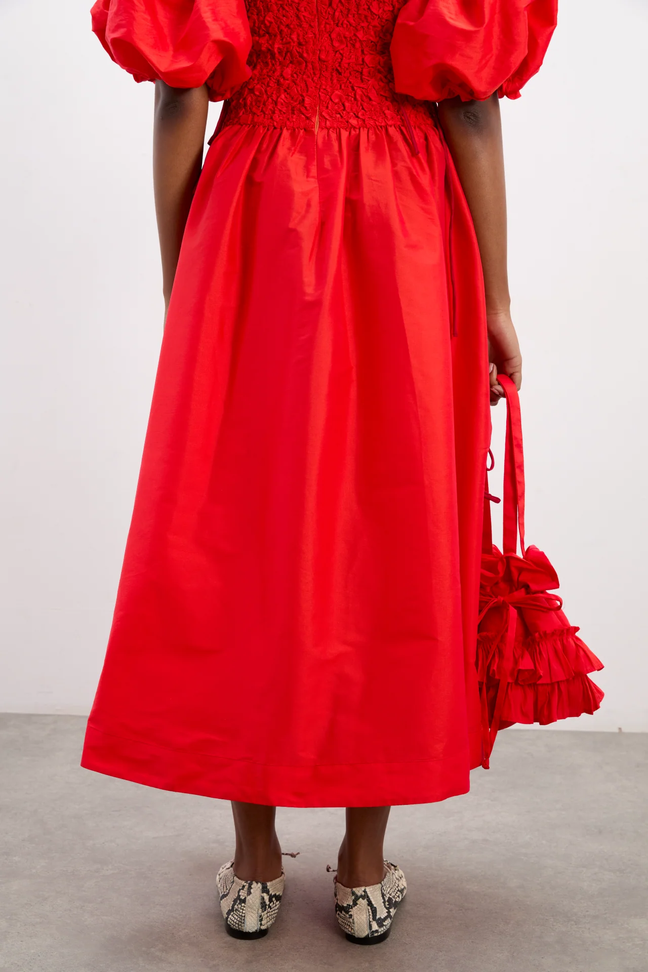 sita multiway midi dress - red