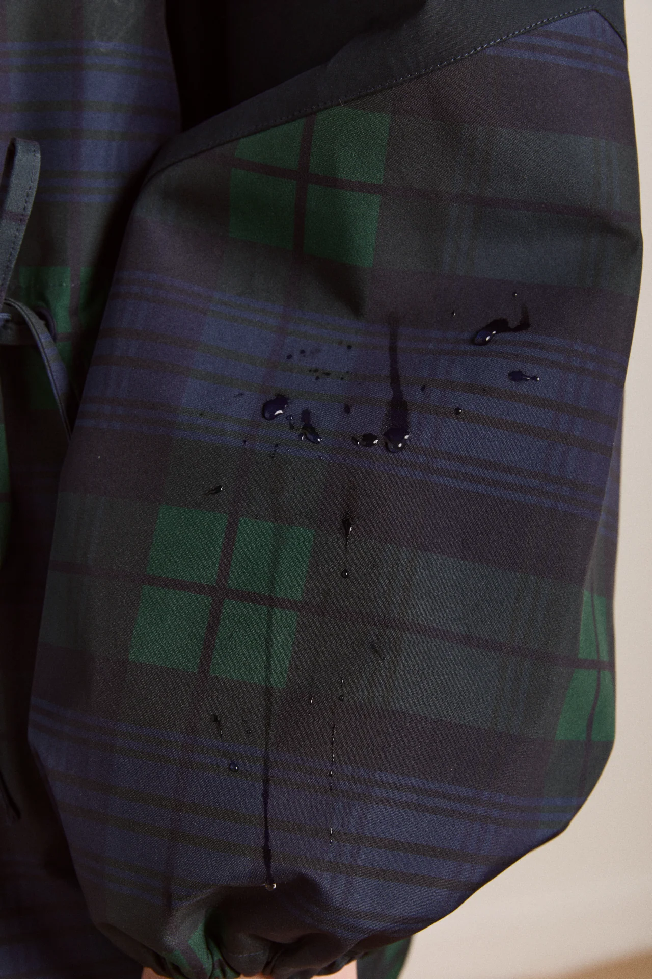 pre-order liu shower resistant raincoat - navy check