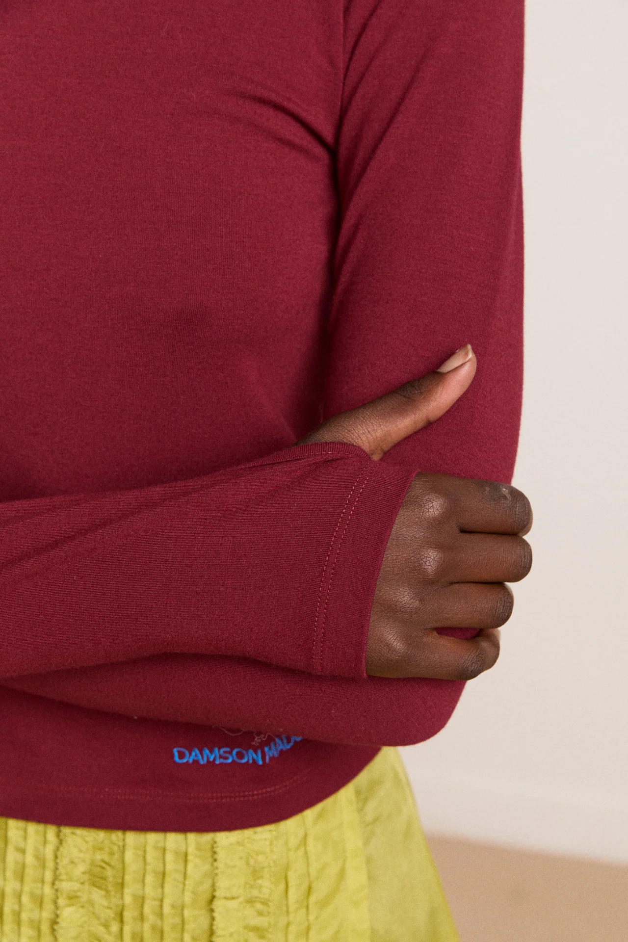 ninette ls top - burgundy